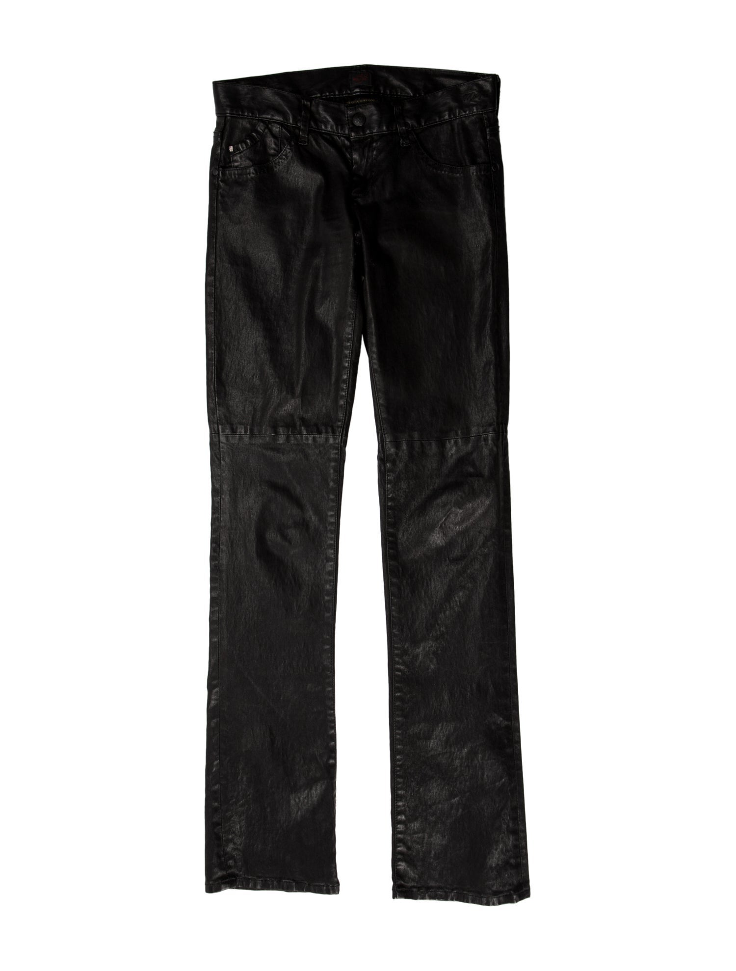 GoldSign Leather Straight Leg Pants