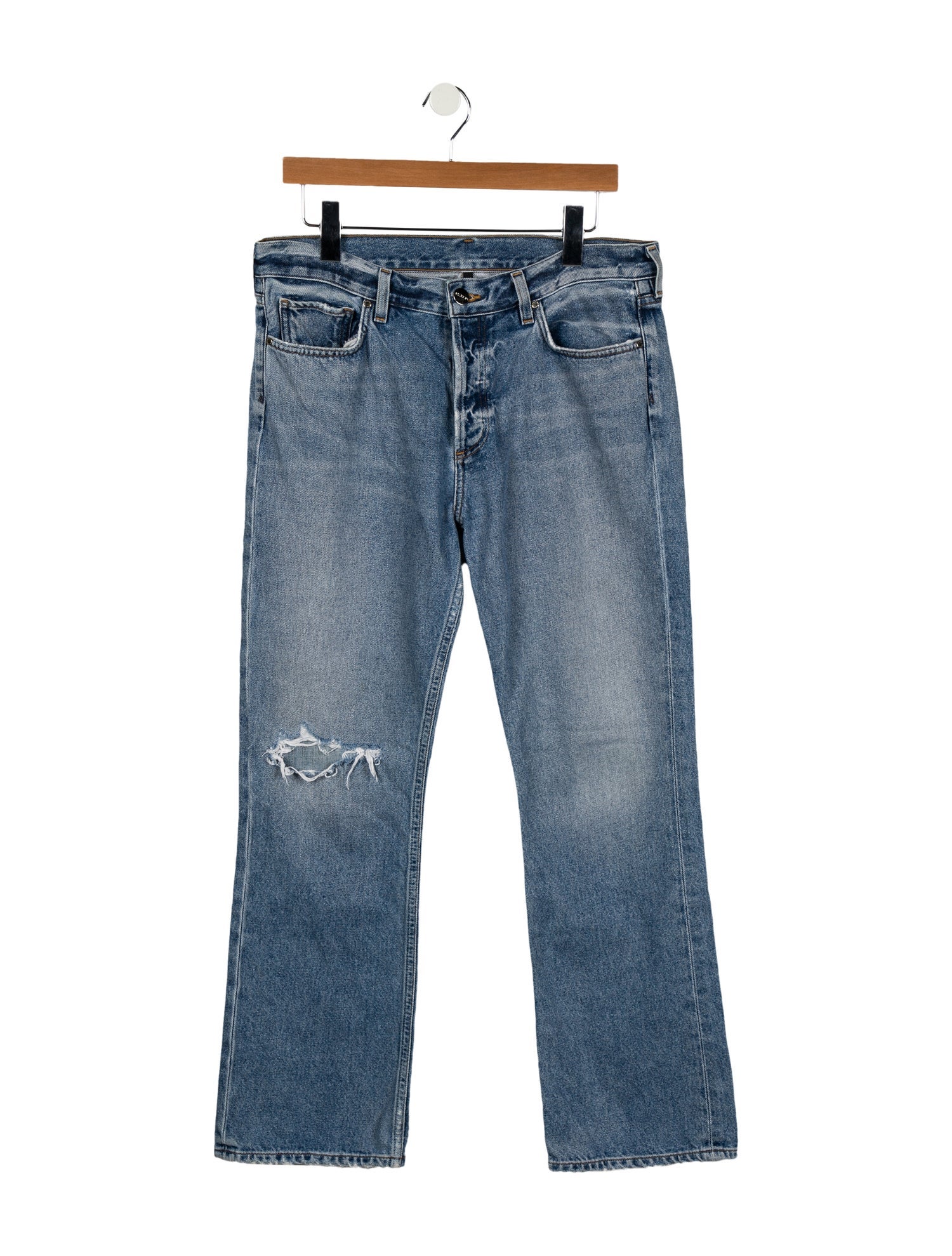 GoldSign Mid-Rise Wide Leg Jeans