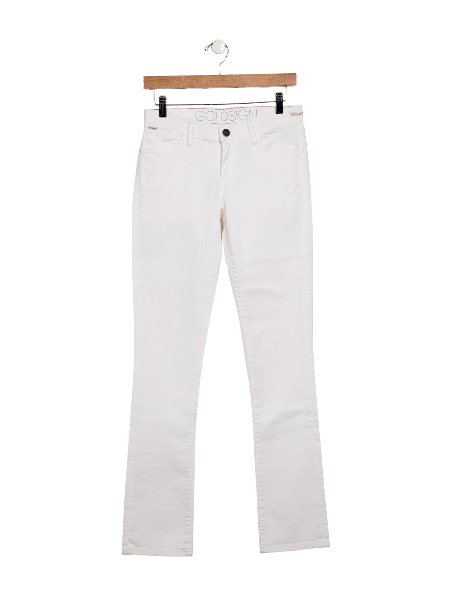GoldSign Mid-Rise Straight Leg Jeans