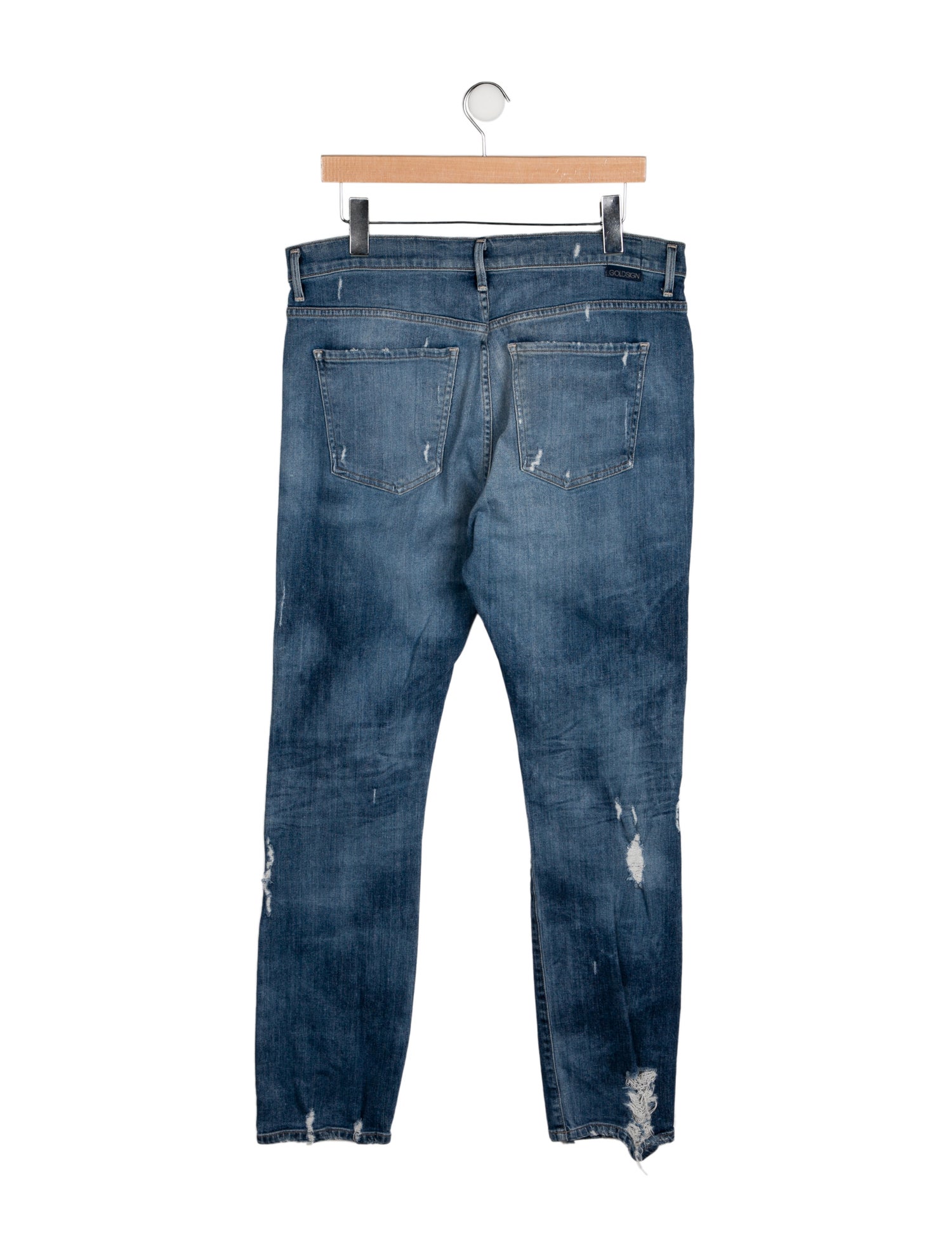 GoldSign Mid-Rise Straight Leg Jeans