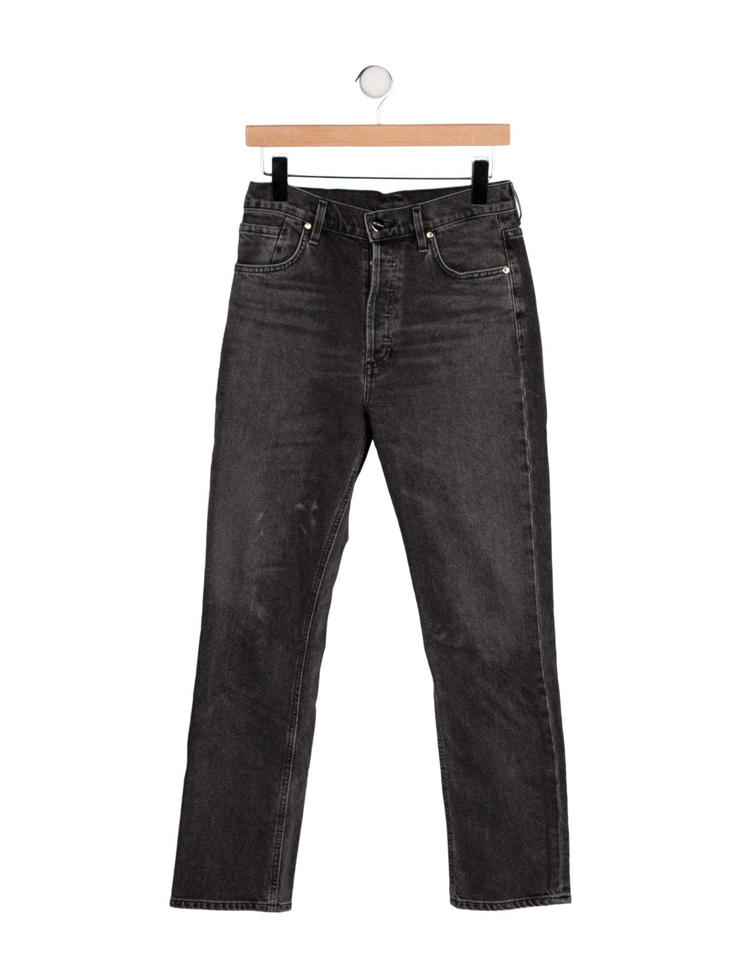 GoldSign High-Rise Straight Leg Jeans