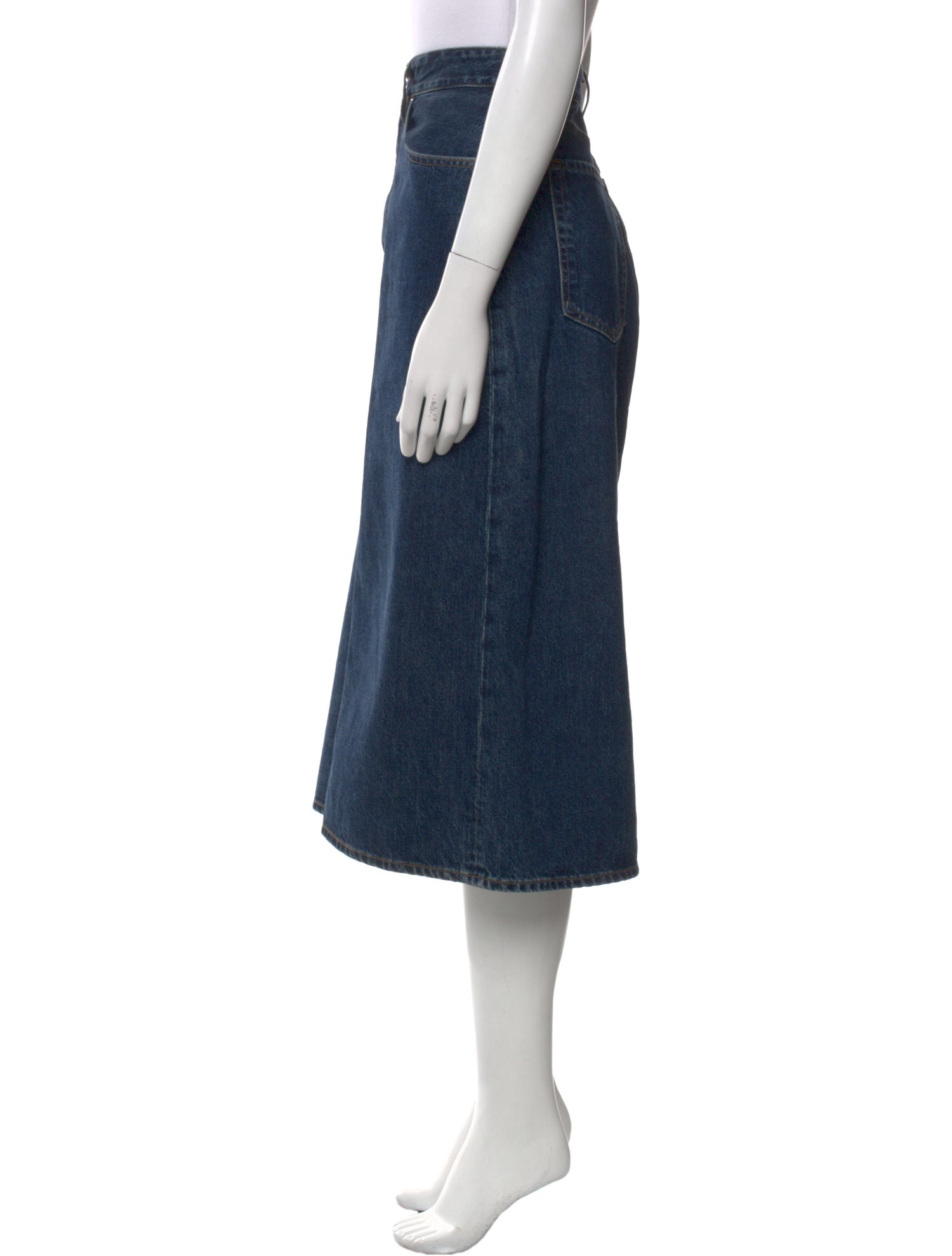 GoldSign Cutout Accent Midi Length Skirt