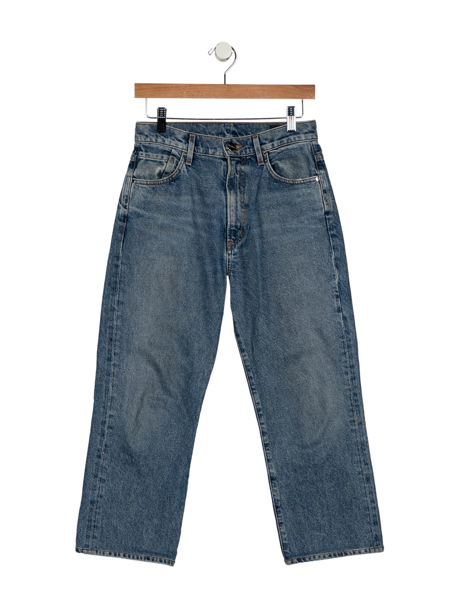 GoldSign High-Rise Straight Leg Jeans
