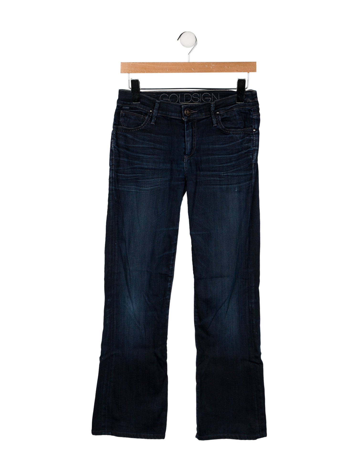 GoldSign Mid-Rise Straight Leg Jeans