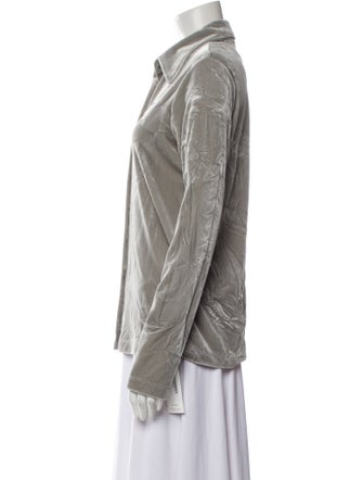 GoldSign Long Sleeve Button-Up Top