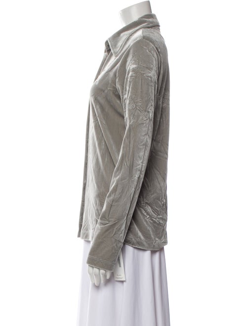 GoldSign Long Sleeve Button-Up Top