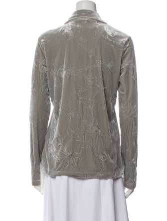 GoldSign Long Sleeve Button-Up Top