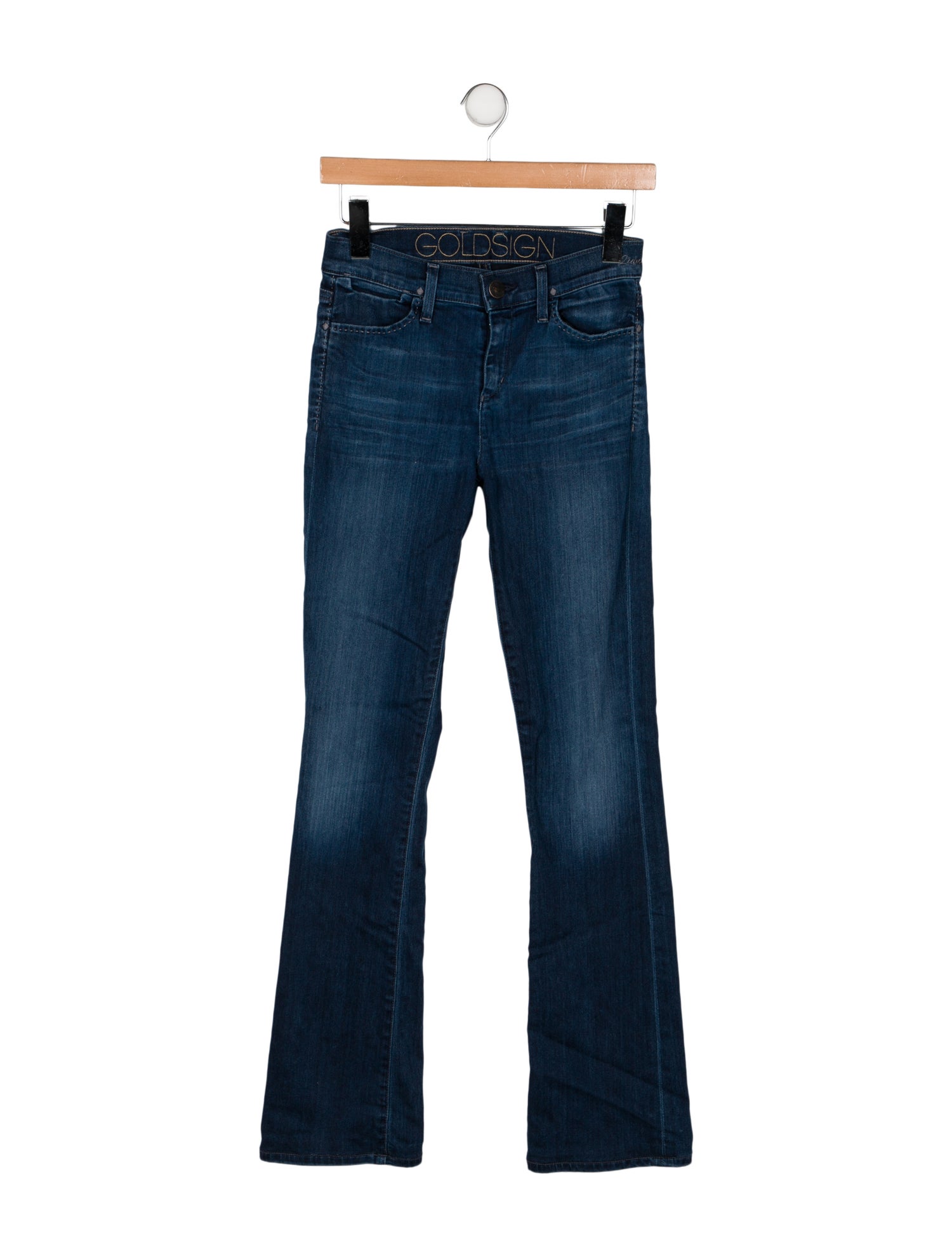 GoldSign Mid-Rise Straight Leg Jeans