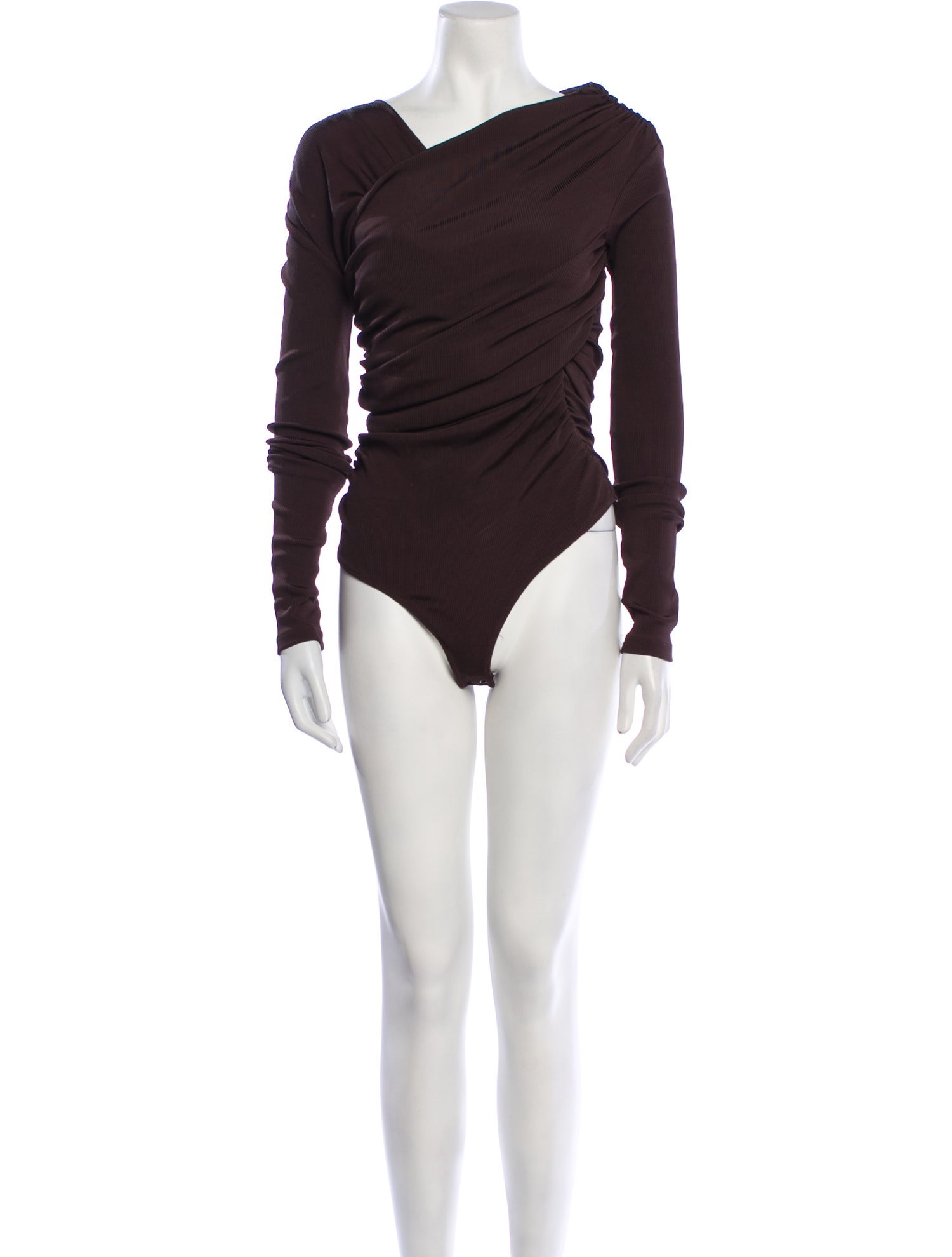 GoldSign Asymmetrical Long Sleeve Bodysuit
