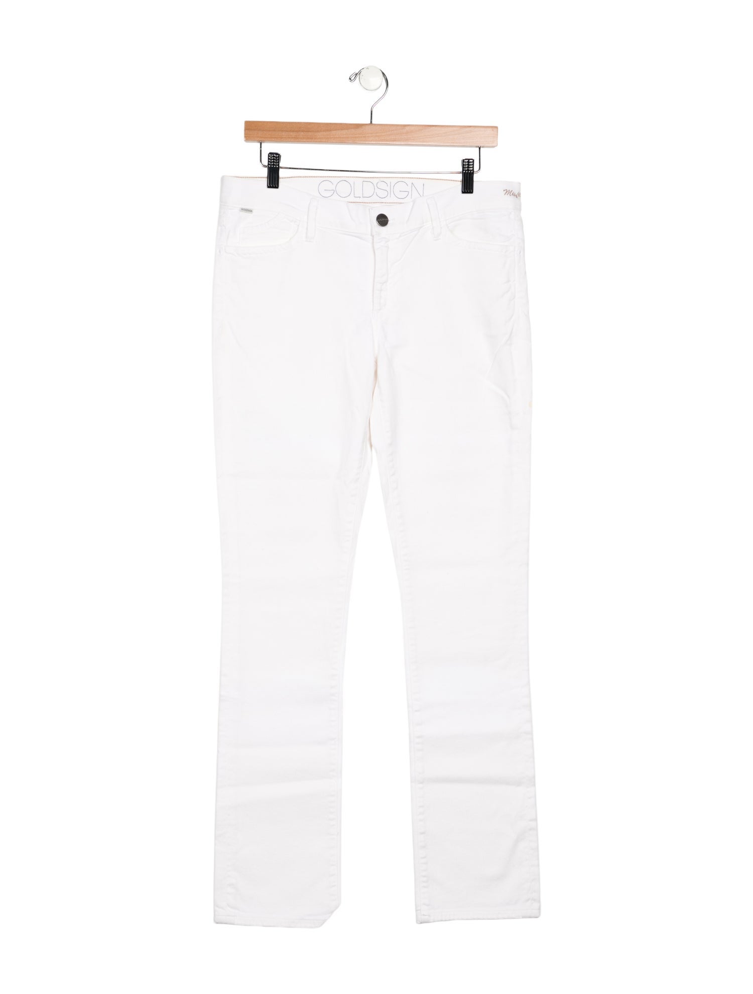 GoldSign Mid-Rise Straight Leg Jeans