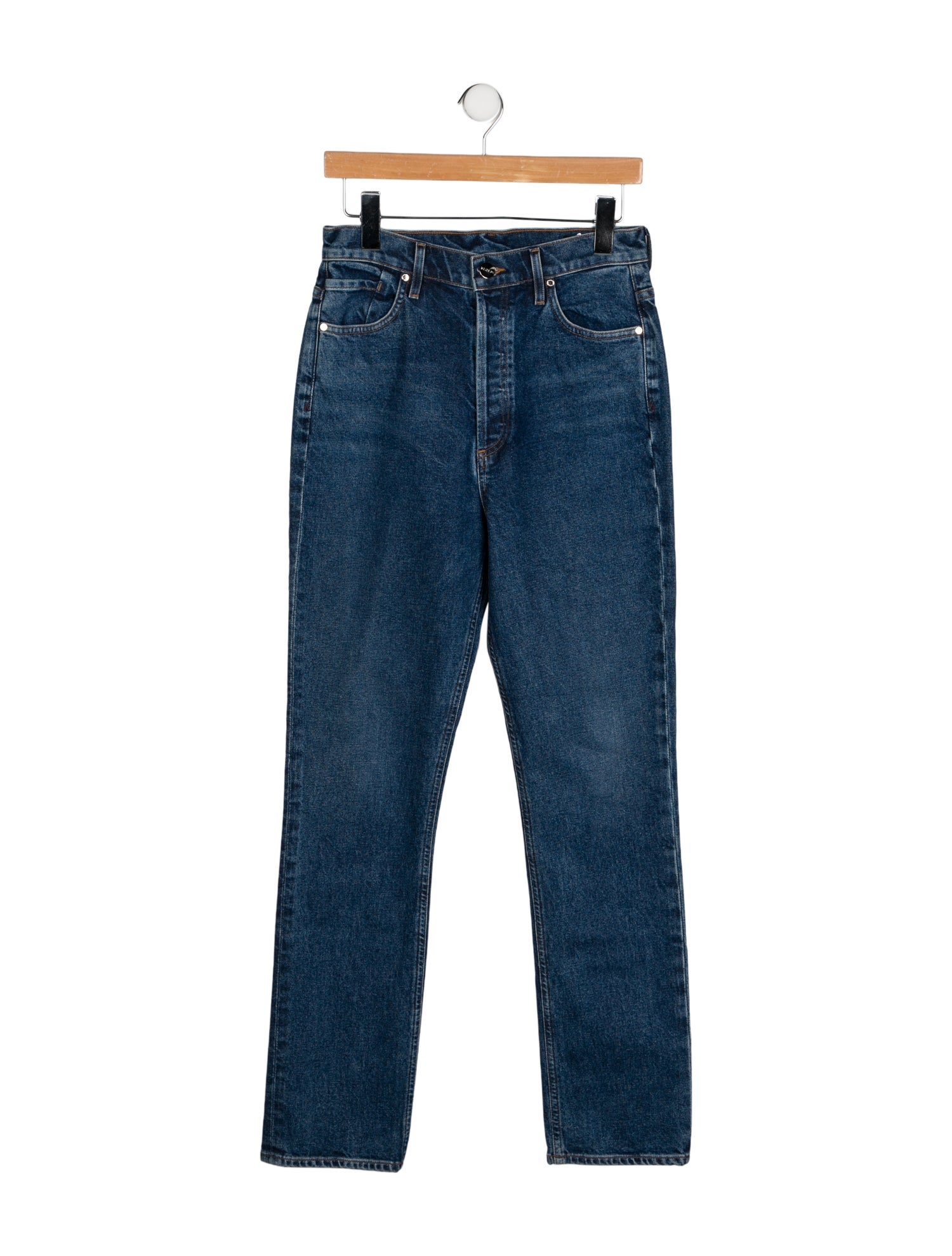GoldSign High-Rise Straight Leg Jeans