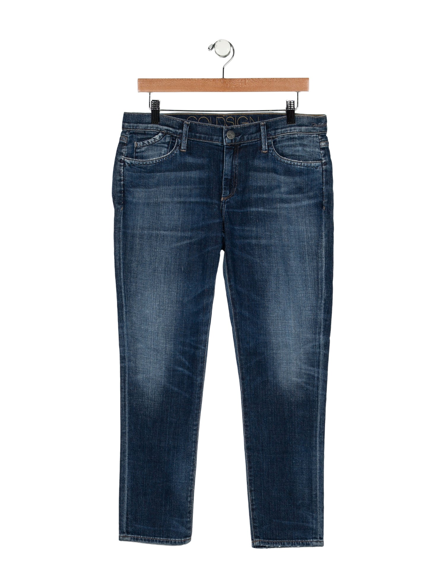 GoldSign Mid-Rise Straight Leg Jeans