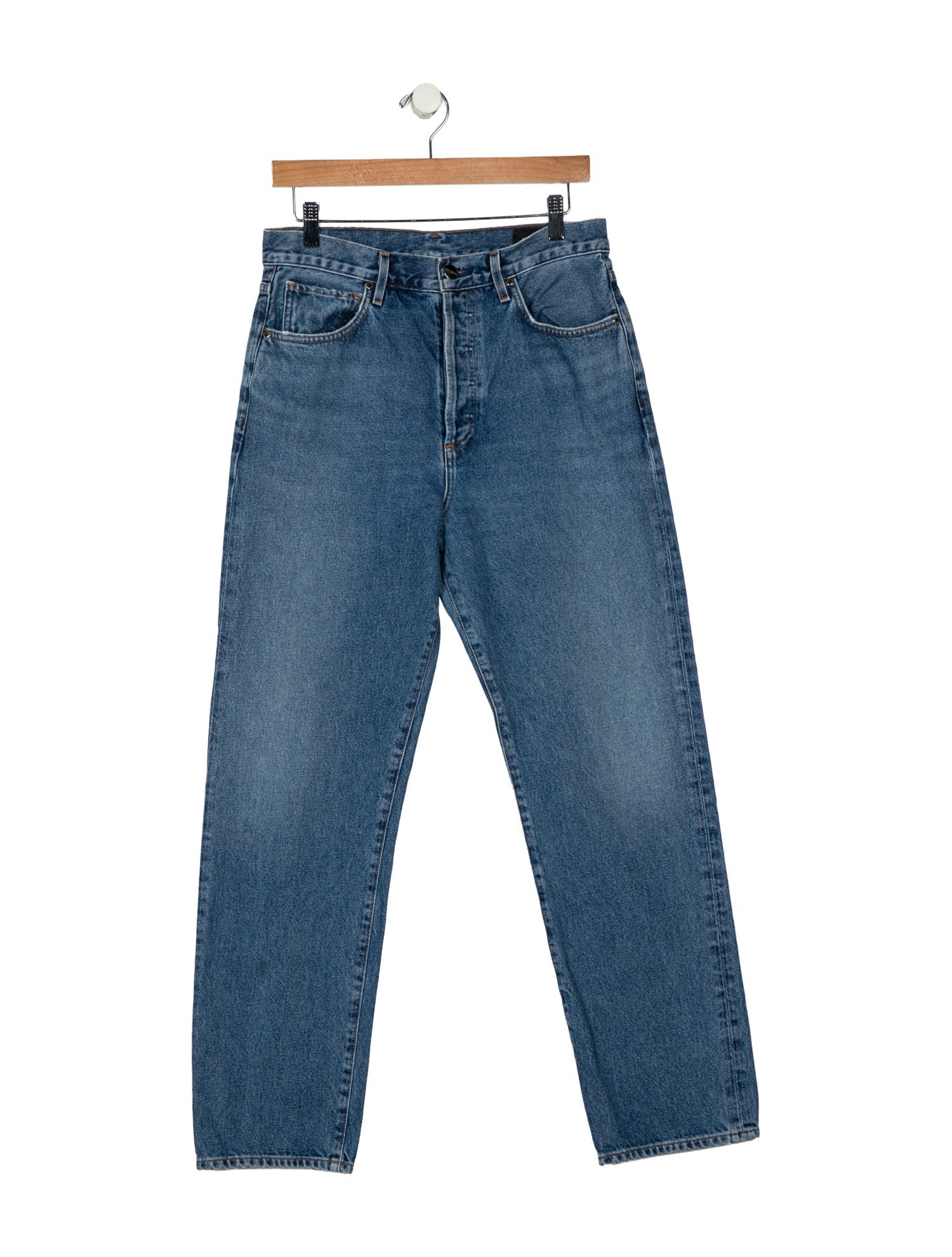 GoldSign High-Rise Straight Leg Jeans