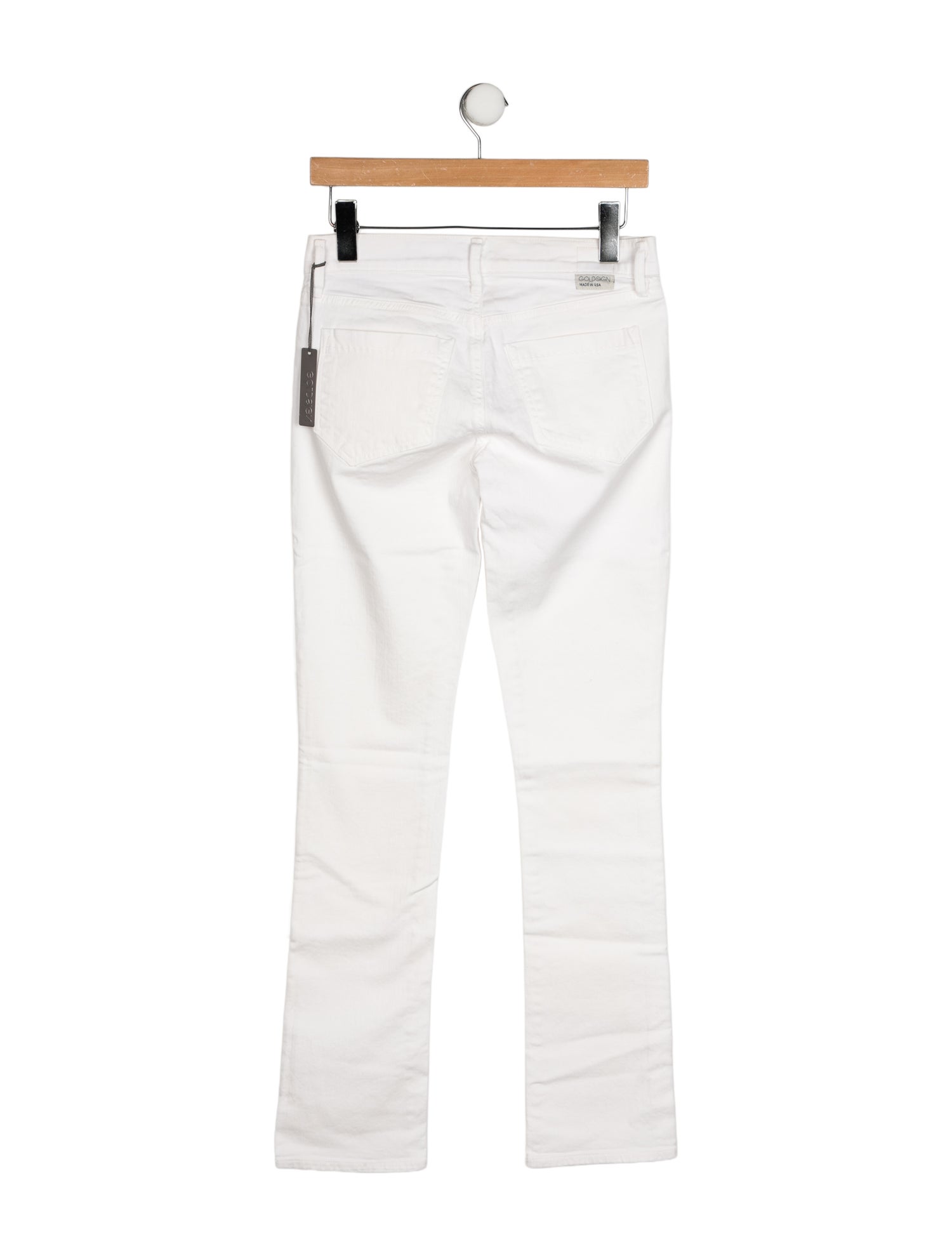 GoldSign Low-Rise Straight Leg Jeans