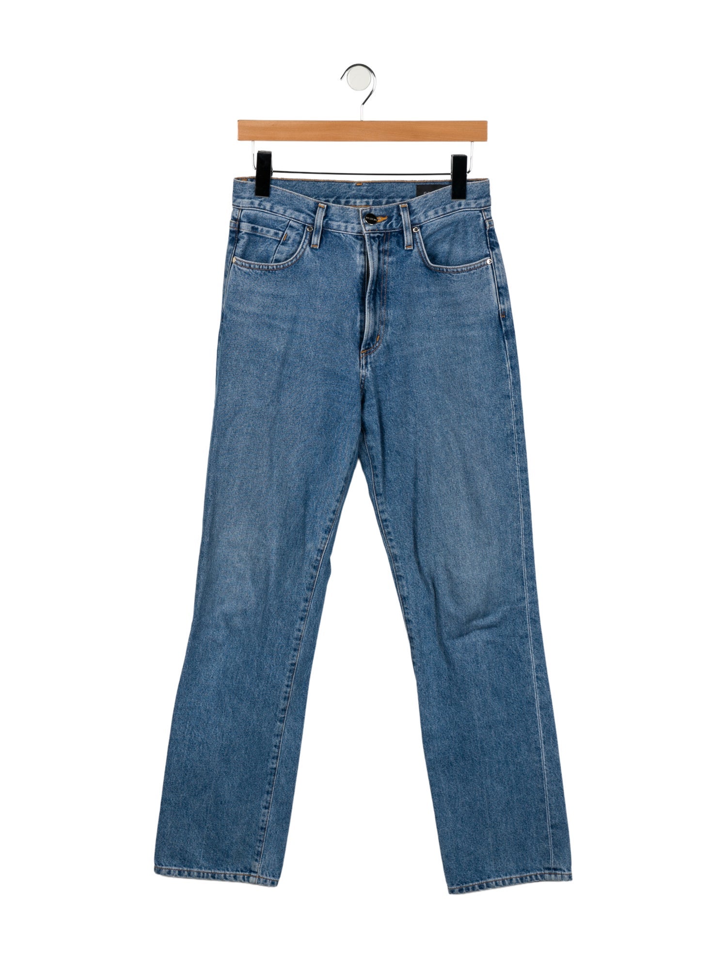 GoldSign High-Rise Straight Leg Jeans
