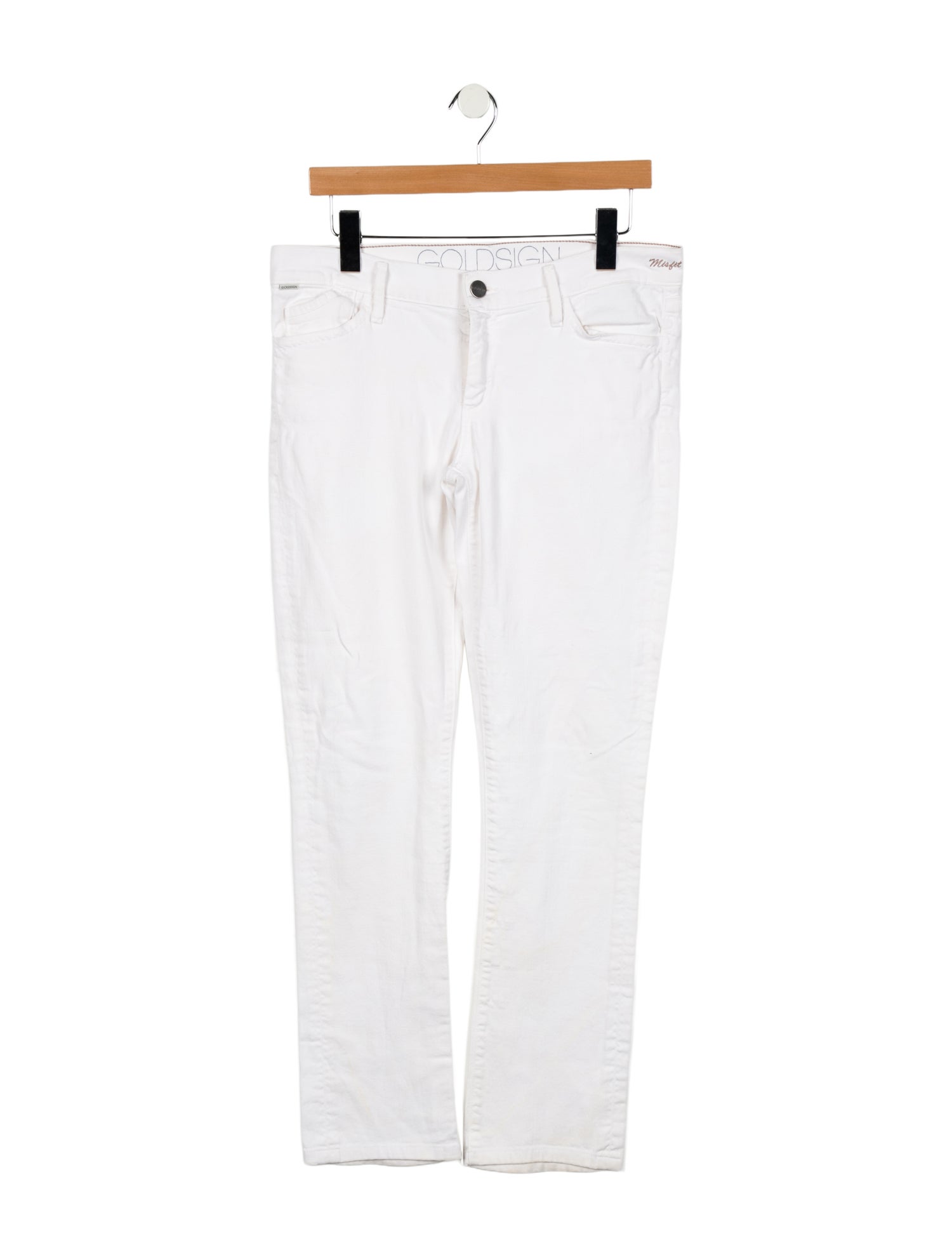 GoldSign Mid-Rise Straight Leg Jeans