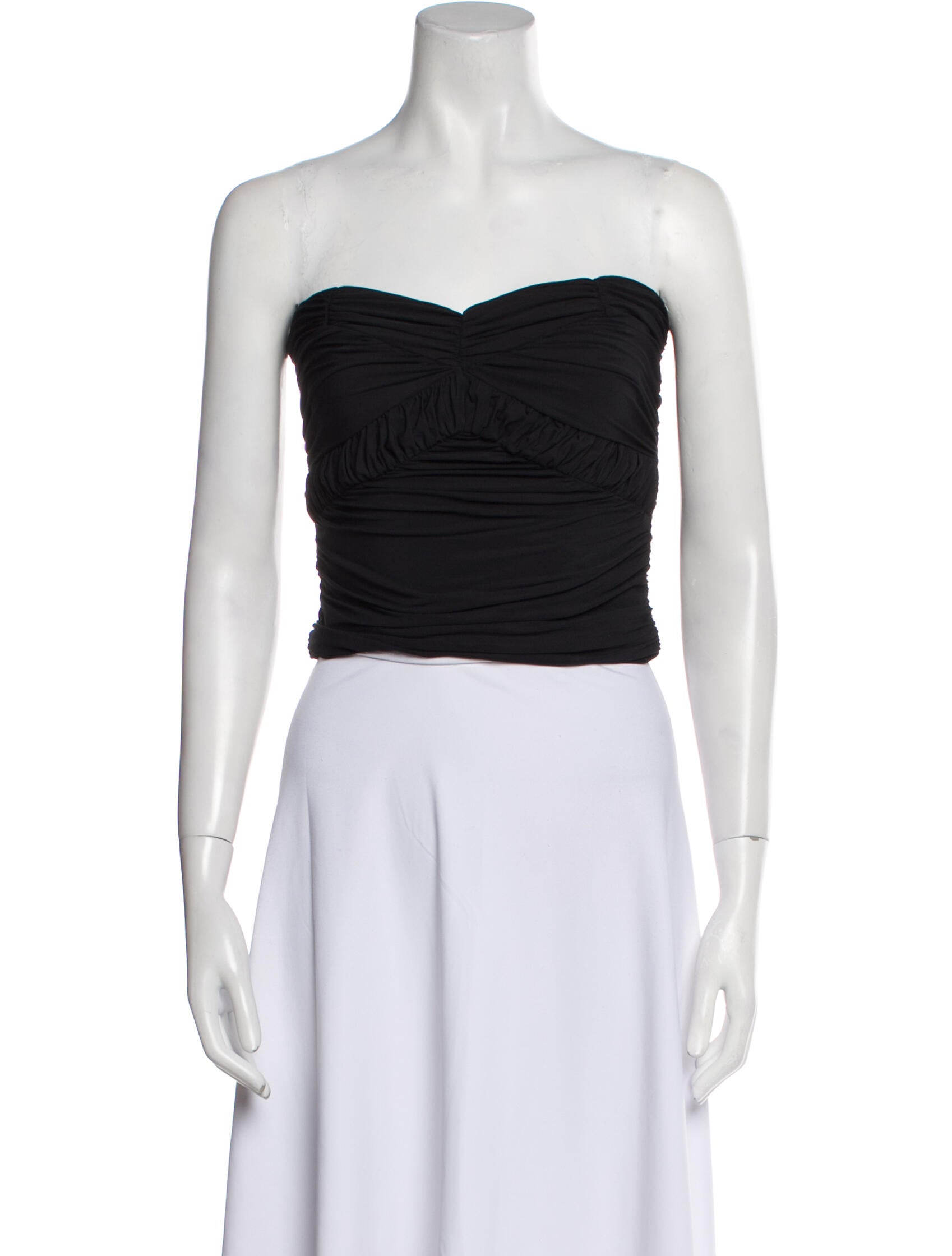 GoldSign Strapless Crop Top