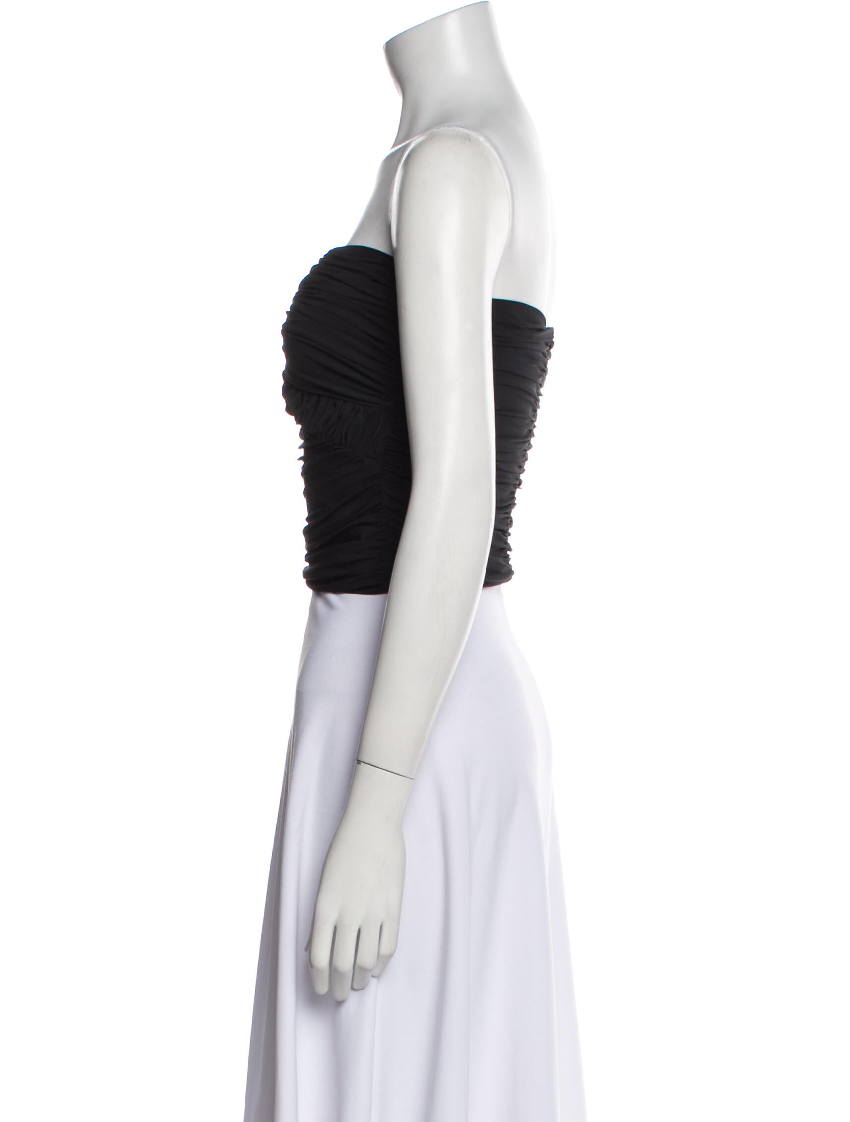 GoldSign Strapless Crop Top