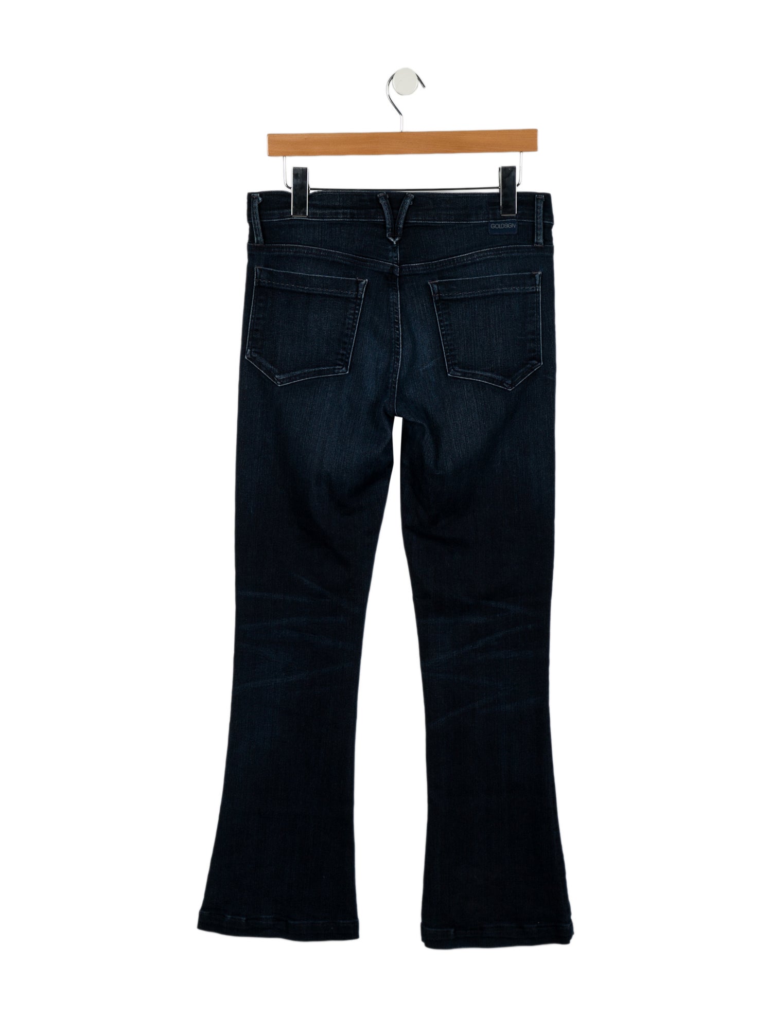 GoldSign Mid-Rise Wide Leg Jeans