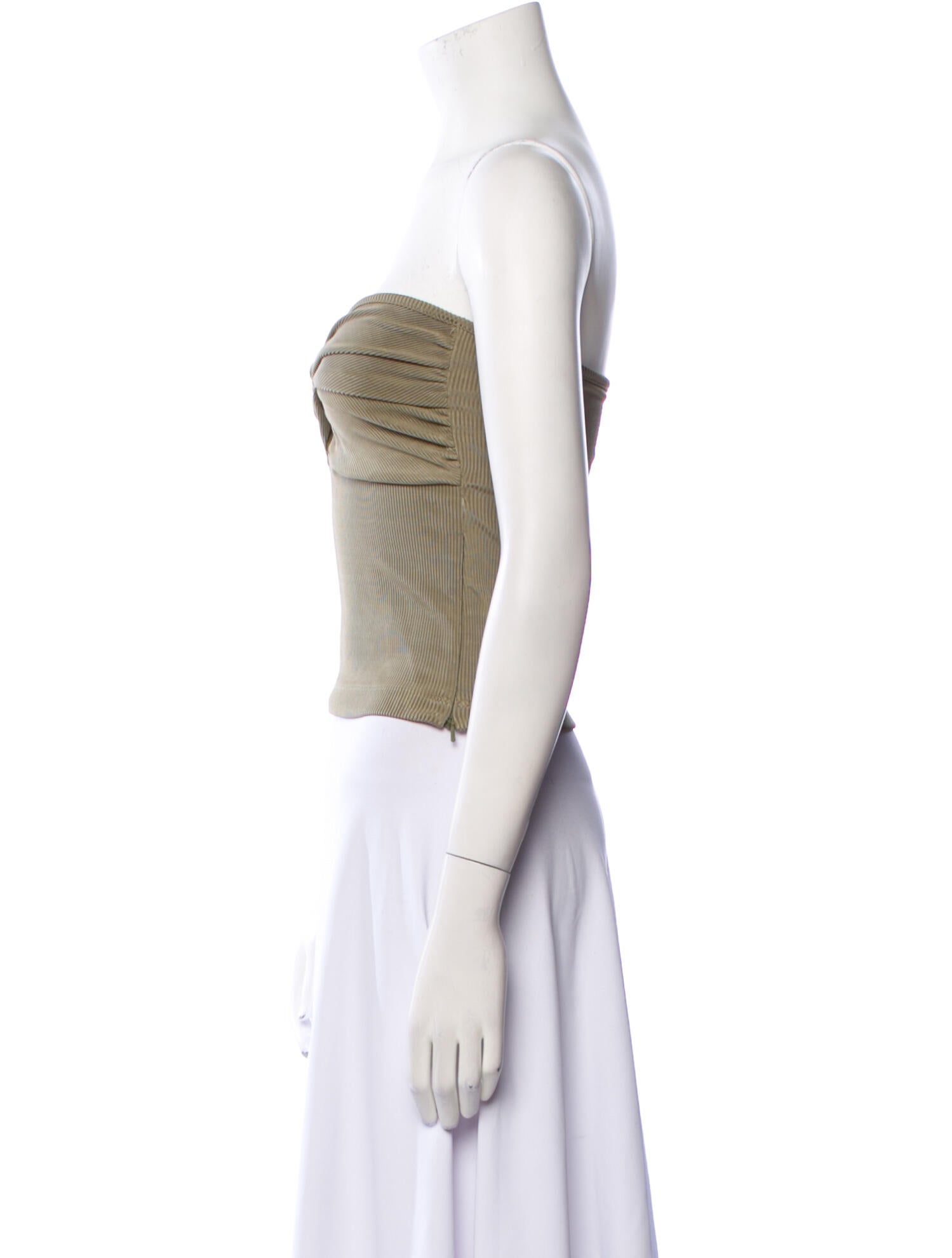 GoldSign Strapless Crop Top