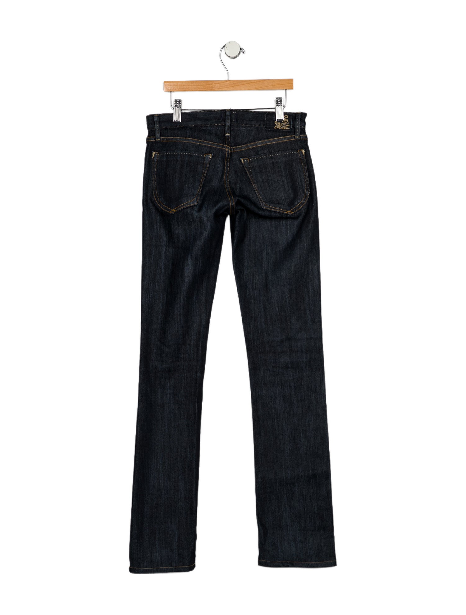 GoldSign Low-Rise Straight Leg Jeans