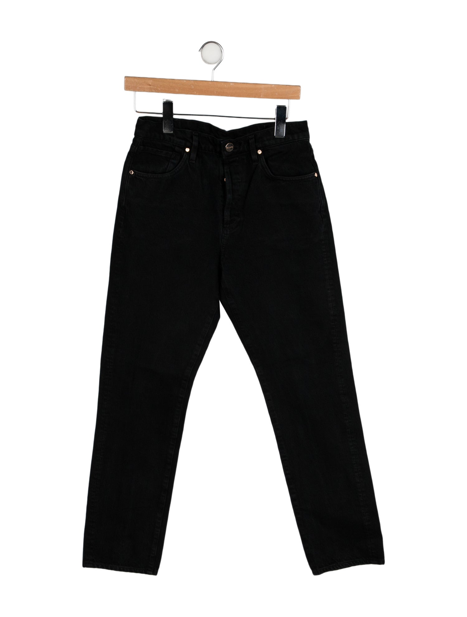 GoldSign Mid-Rise Straight Leg Jeans