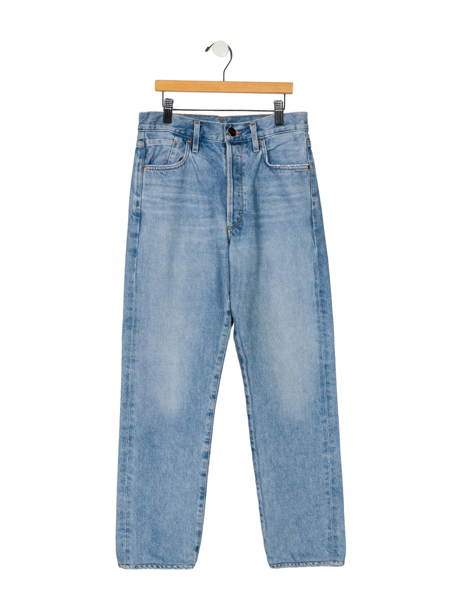 GoldSign High-Rise Straight Leg Jeans