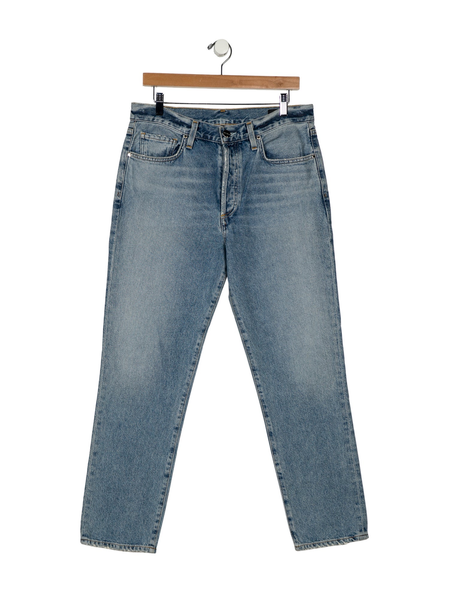 GoldSign High-Rise Straight Leg Jeans