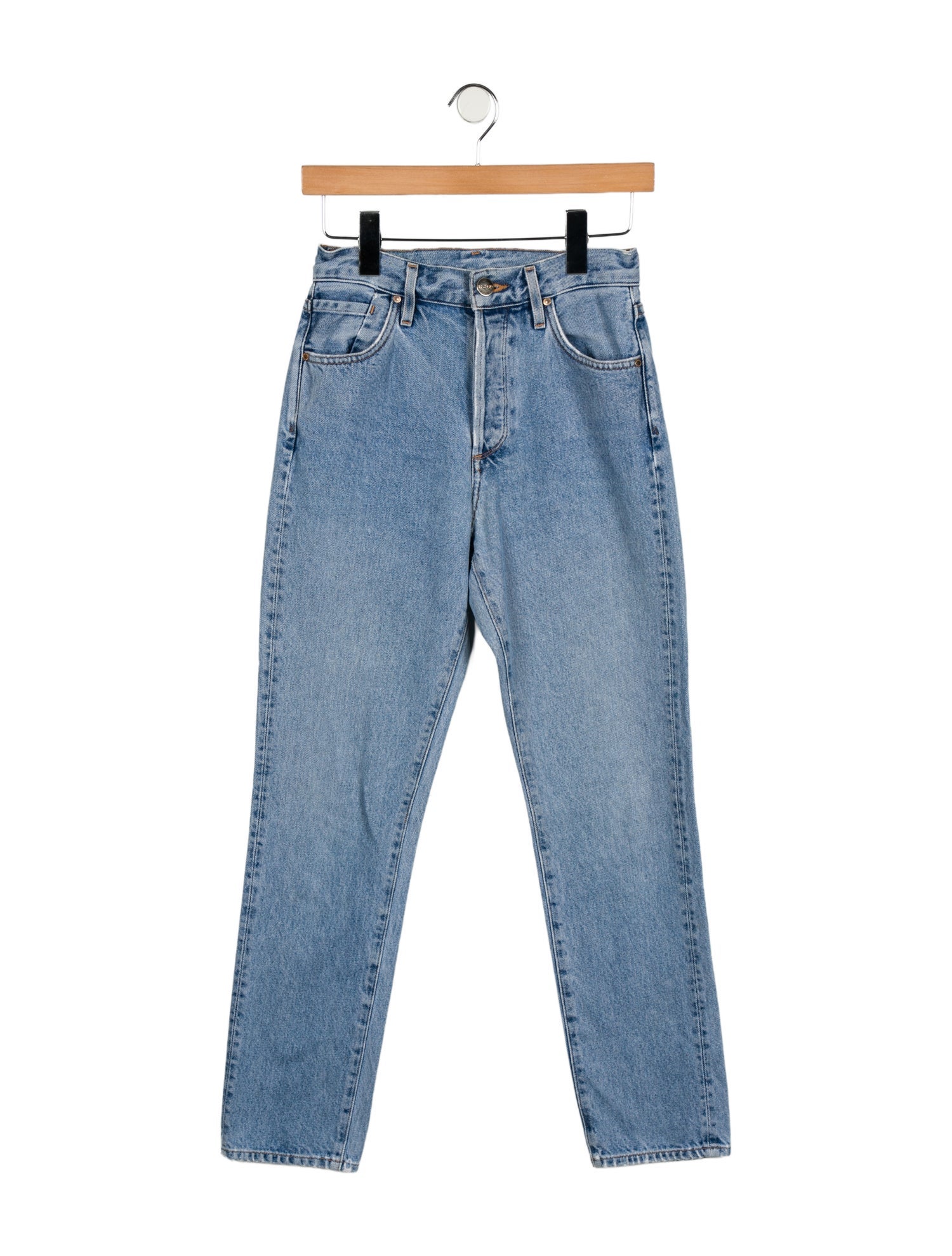 GoldSign High-Rise Straight Leg Jeans
