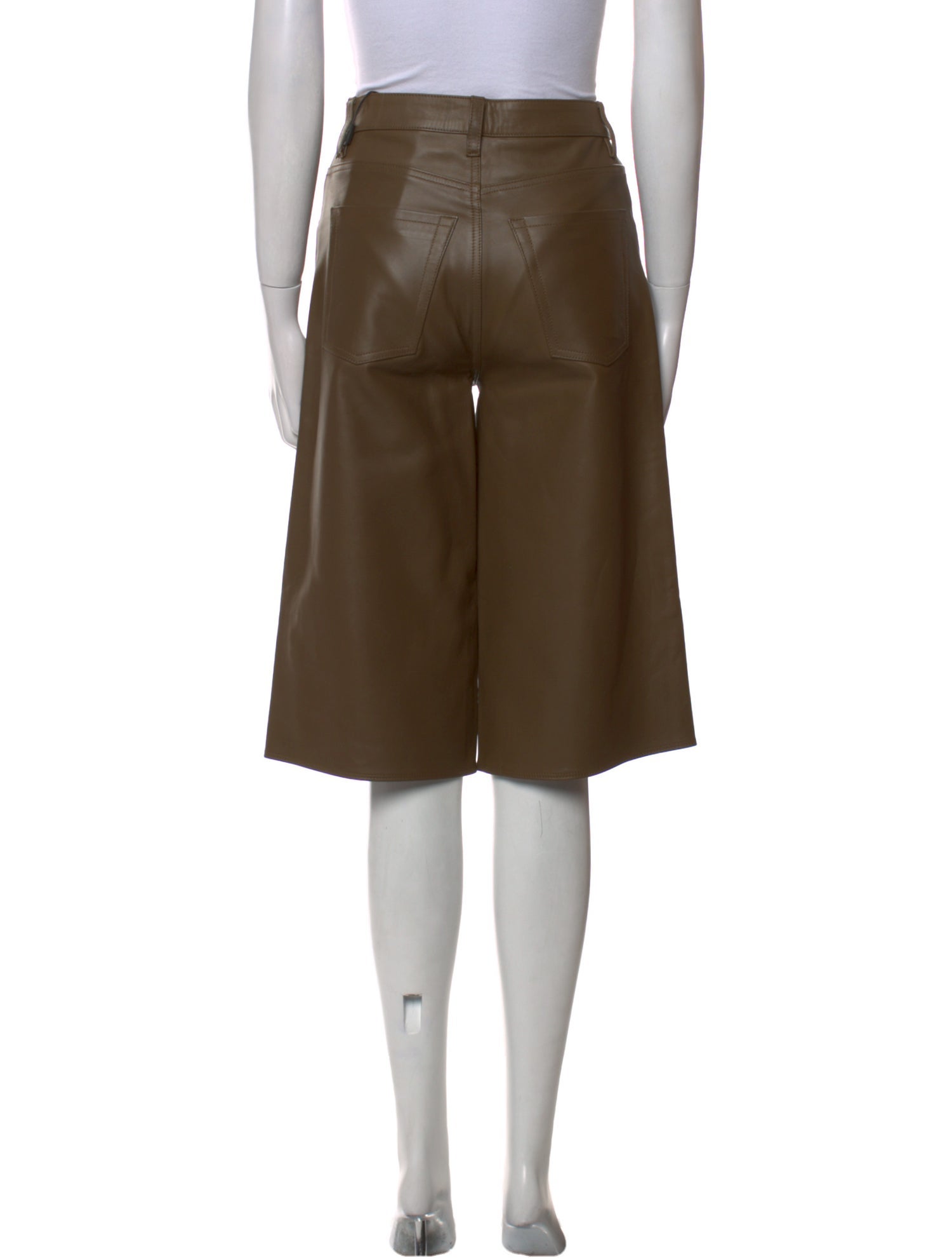 GoldSign Lamb Leather Knee-Length Shorts w/ Tags