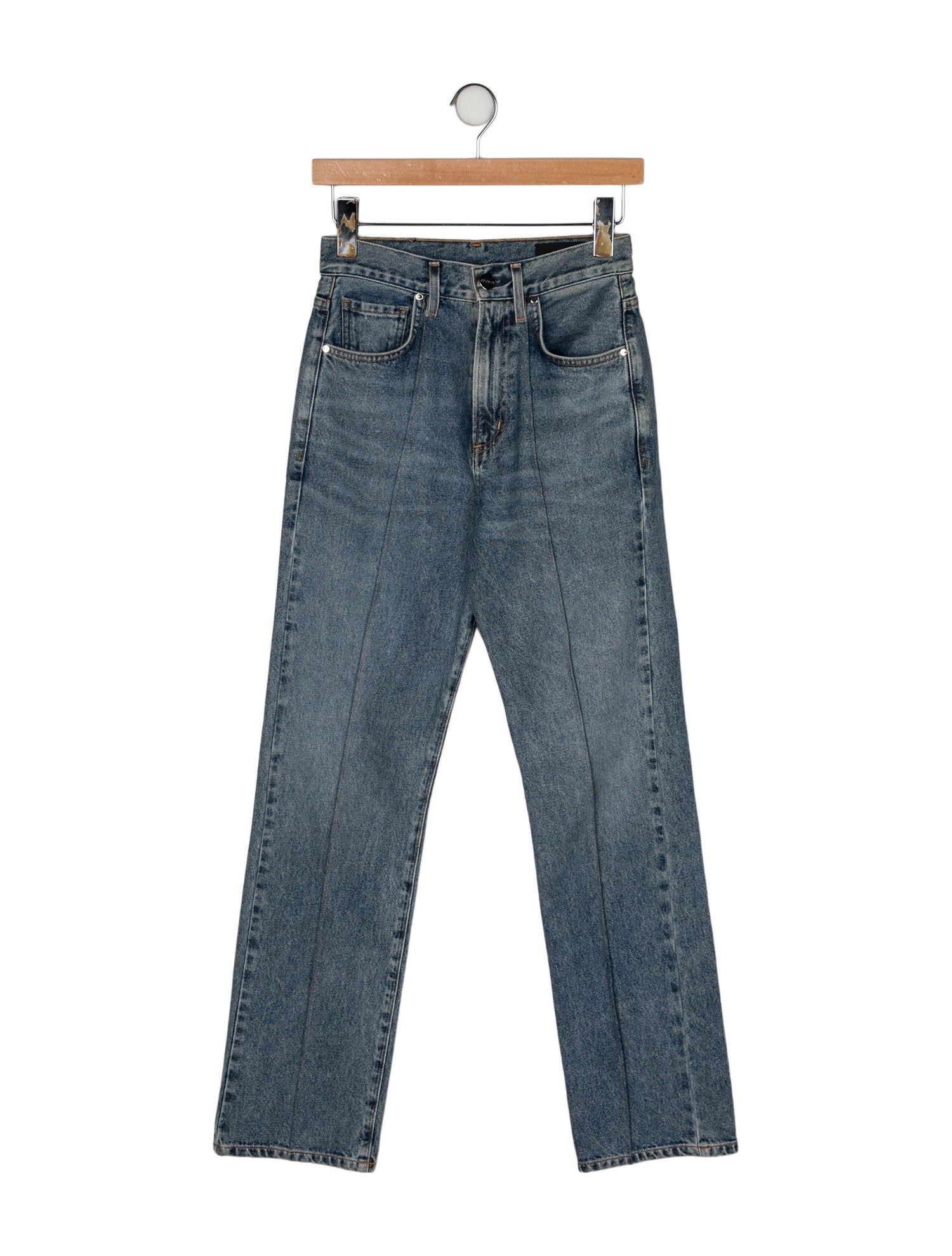 GoldSign High-Rise Straight Leg Jeans
