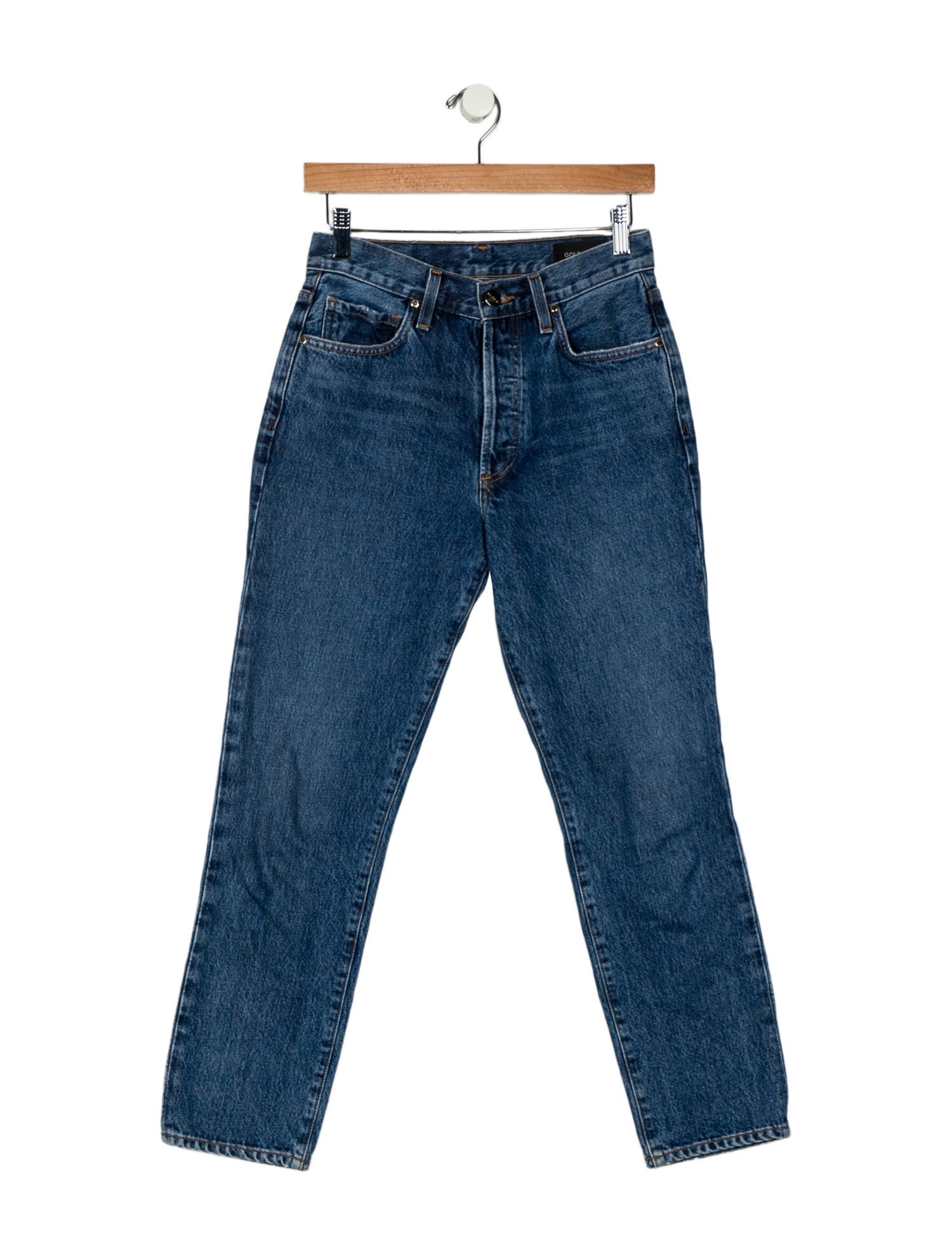 GoldSign Mid-Rise Straight Leg Jeans