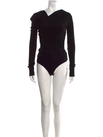 GoldSign Asymmetrical Long Sleeve Bodysuit