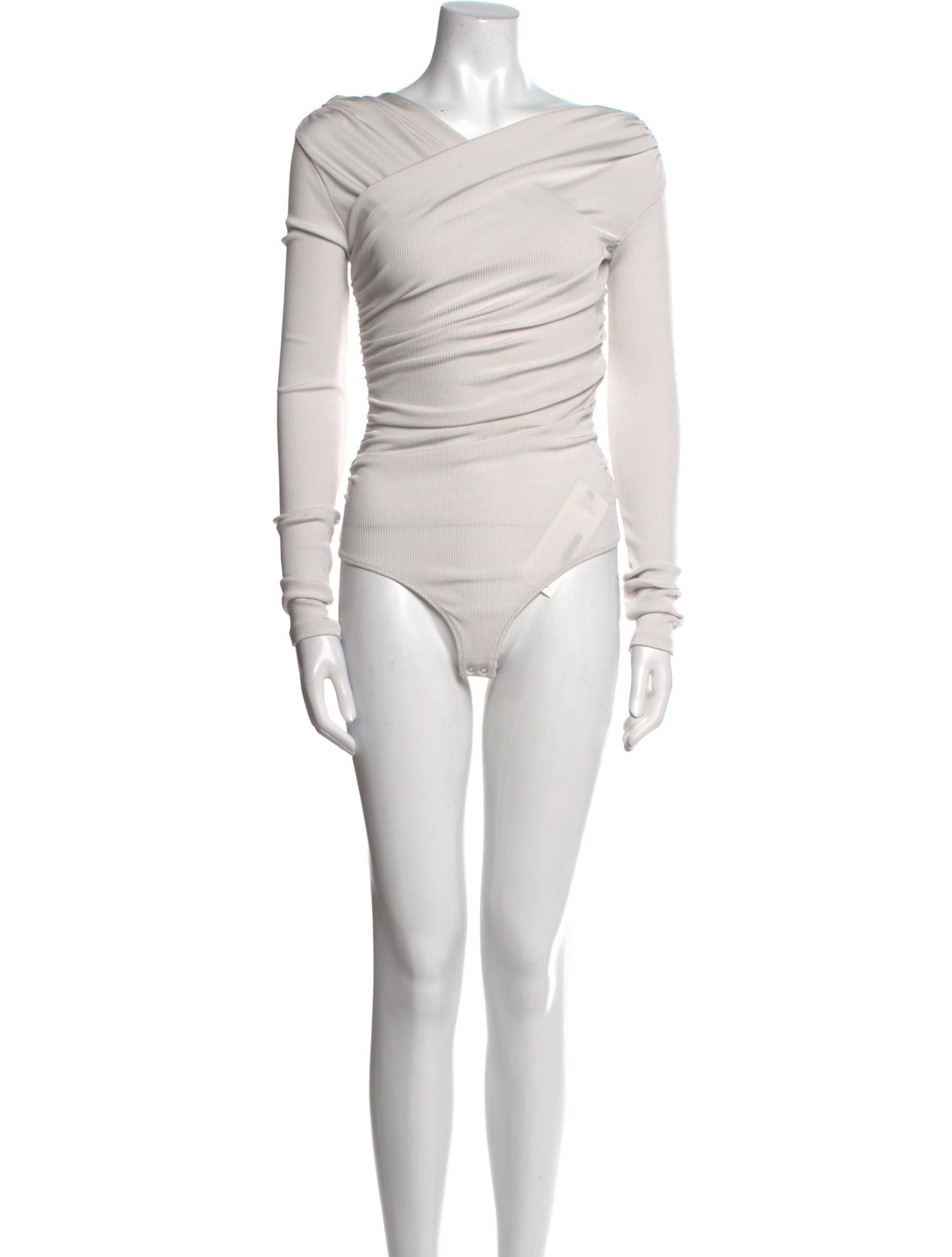 GoldSign Asymmetrical Long Sleeve Bodysuit