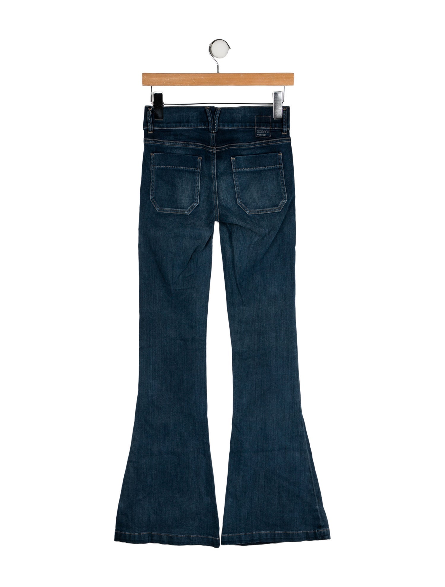 GoldSign Mid-Rise Wide Leg Jeans