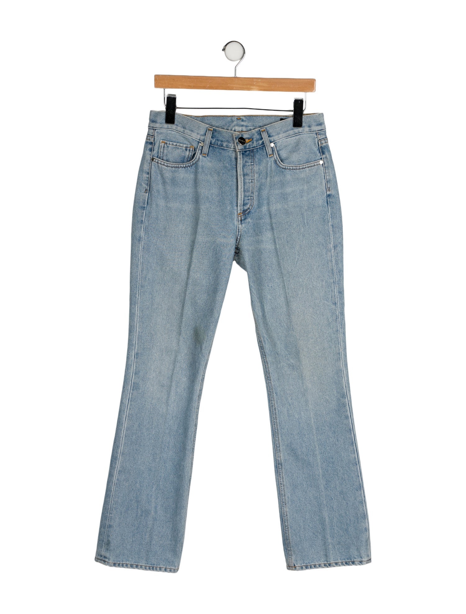 GoldSign Mid-Rise Wide Leg Jeans