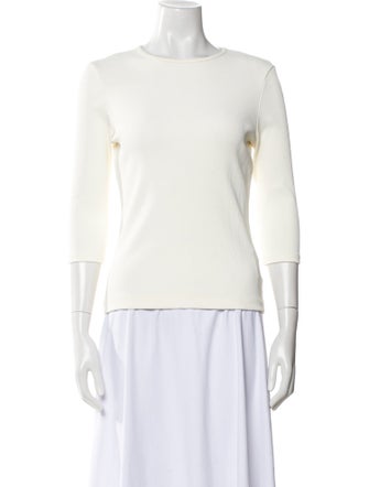 GoldSign Crew Neck Three-Quarter Sleeve Top