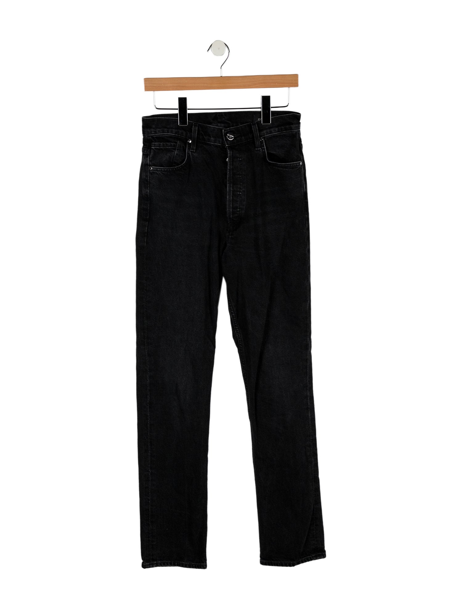 GoldSign High-Rise Straight Leg Jeans