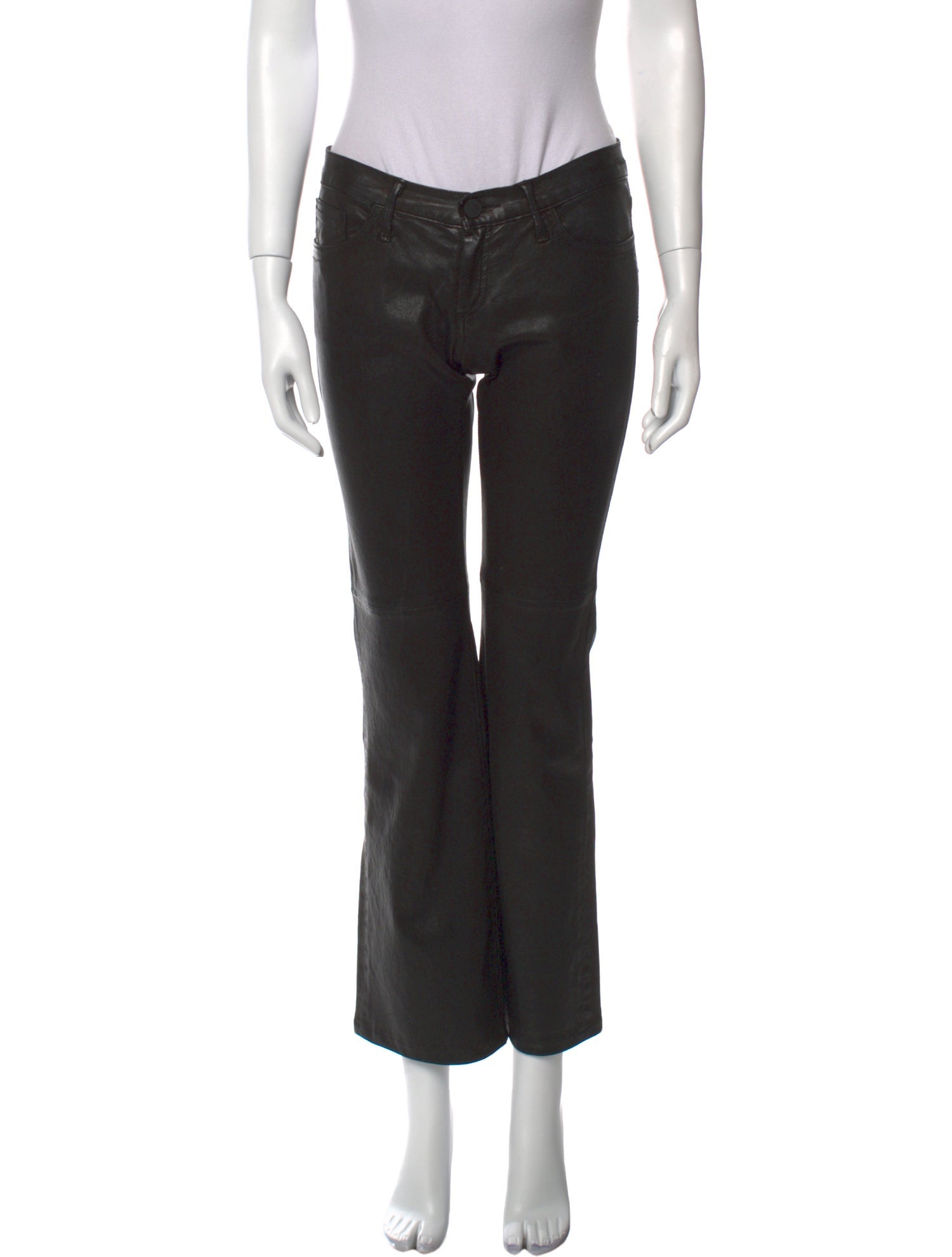GoldSign Leather Straight Leg Pants