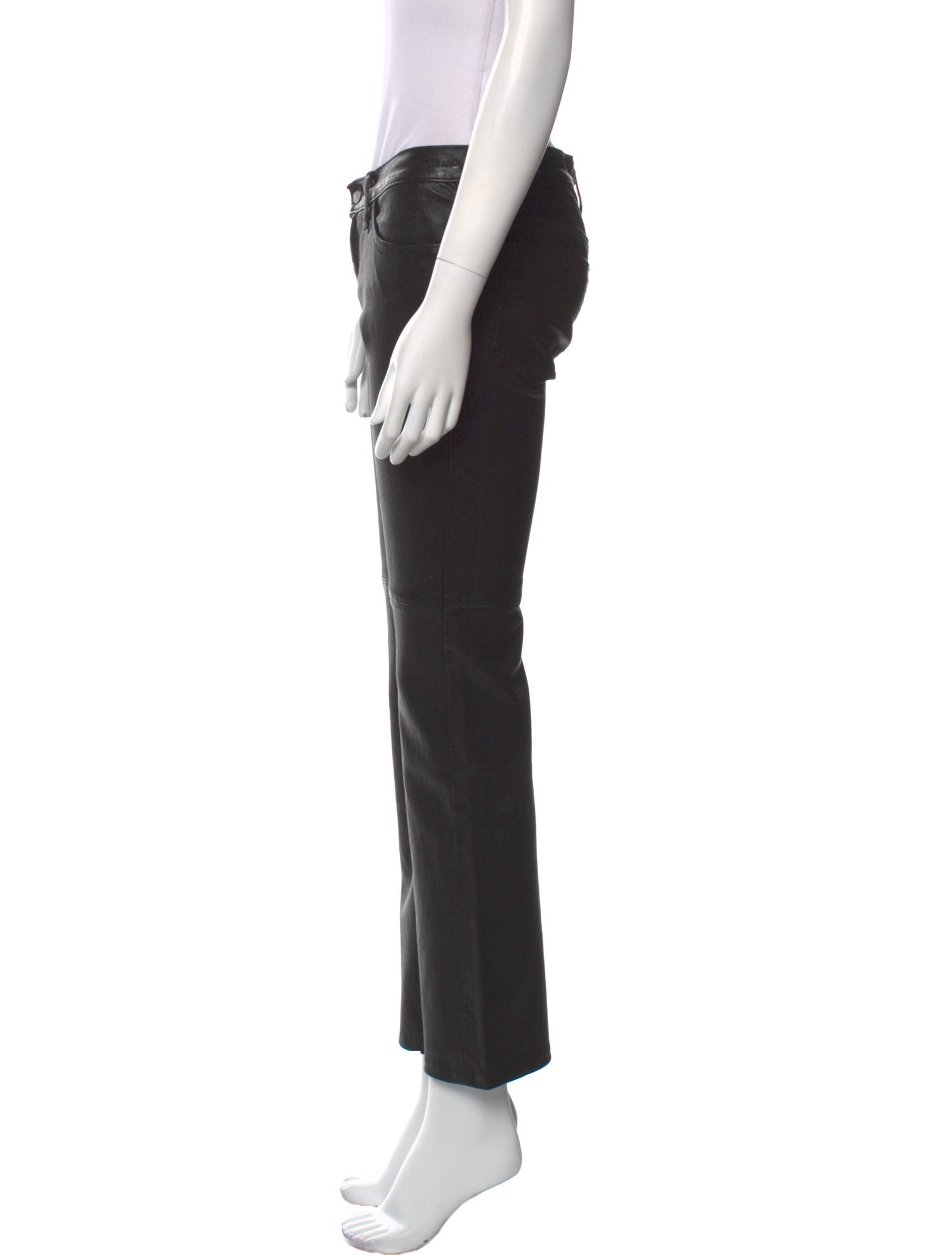 GoldSign Leather Straight Leg Pants