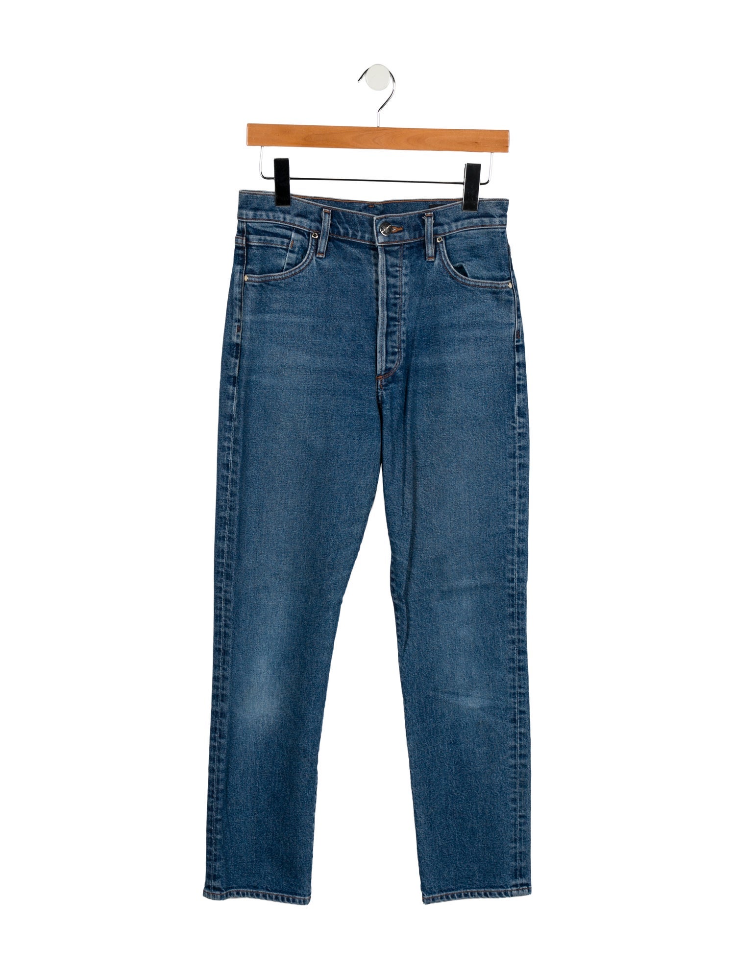 GoldSign High-Rise Straight Leg Jeans