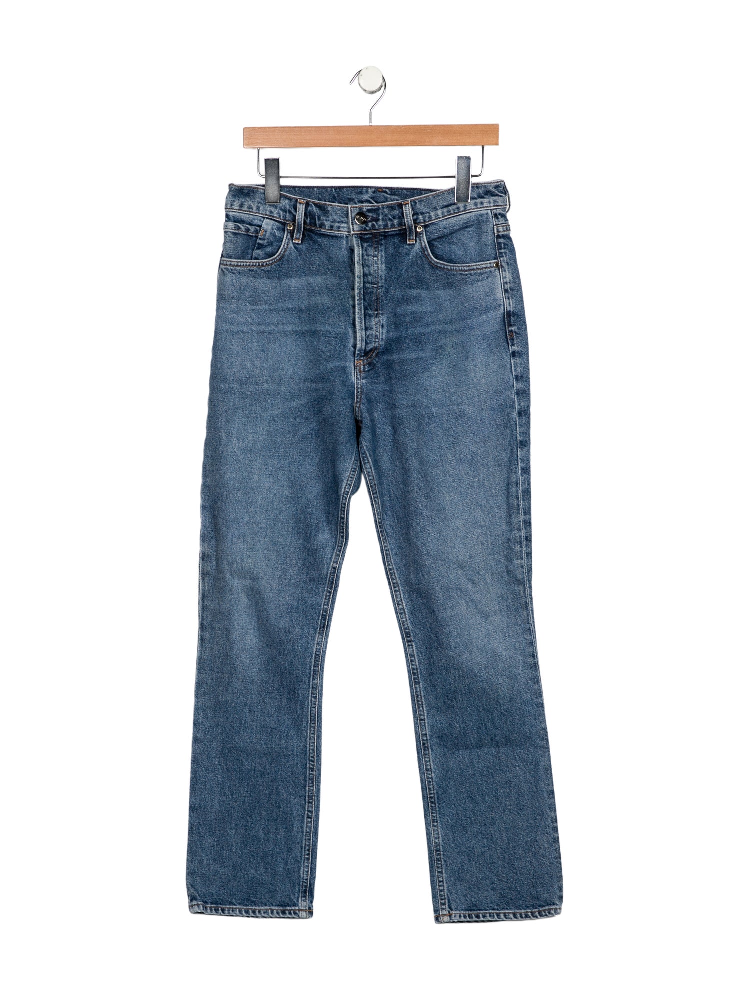 GoldSign High-Rise Straight Leg Jeans
