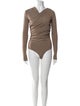 GoldSign V-Neck Long Sleeve Bodysuit