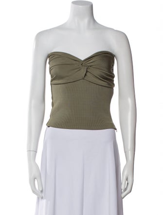 GoldSign Strapless Crop Top