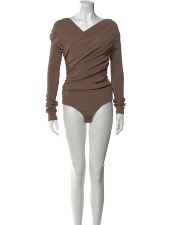 GoldSign V-Neck Long Sleeve Bodysuit