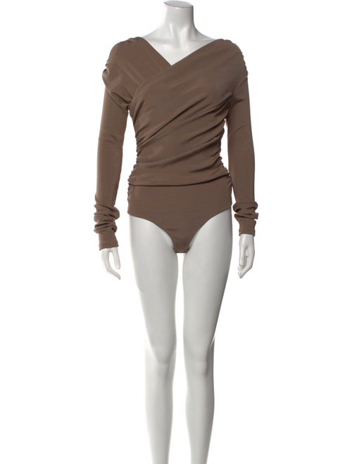 GoldSign V-Neck Long Sleeve Bodysuit