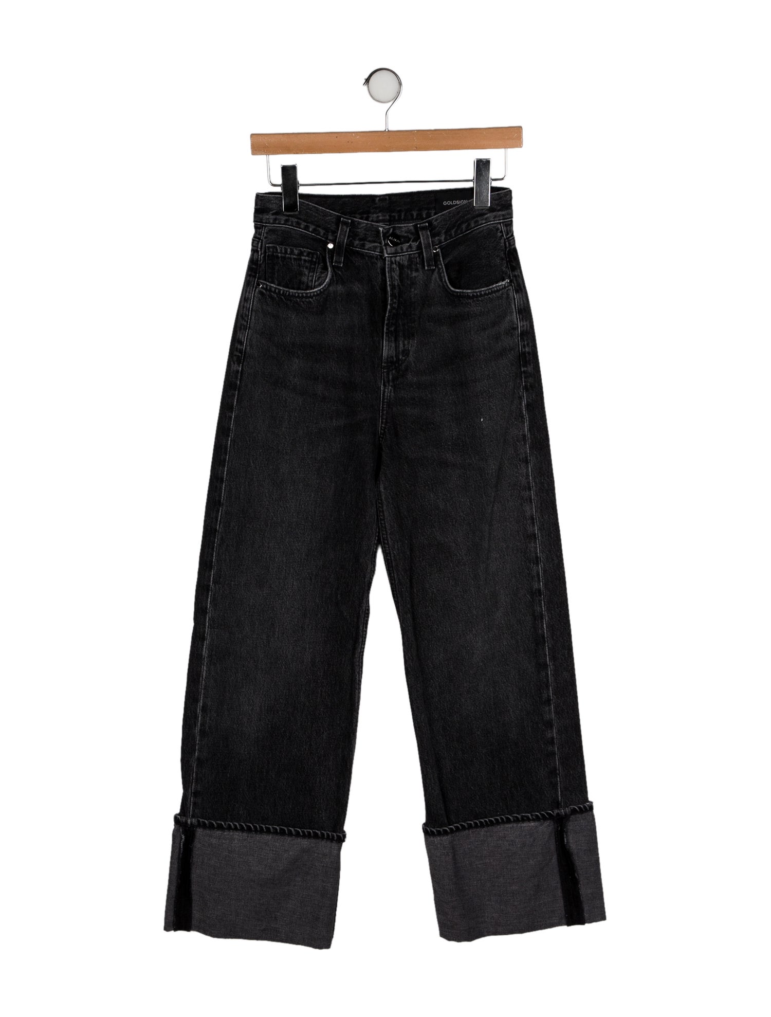 GoldSign High-Rise Wide Leg Jeans