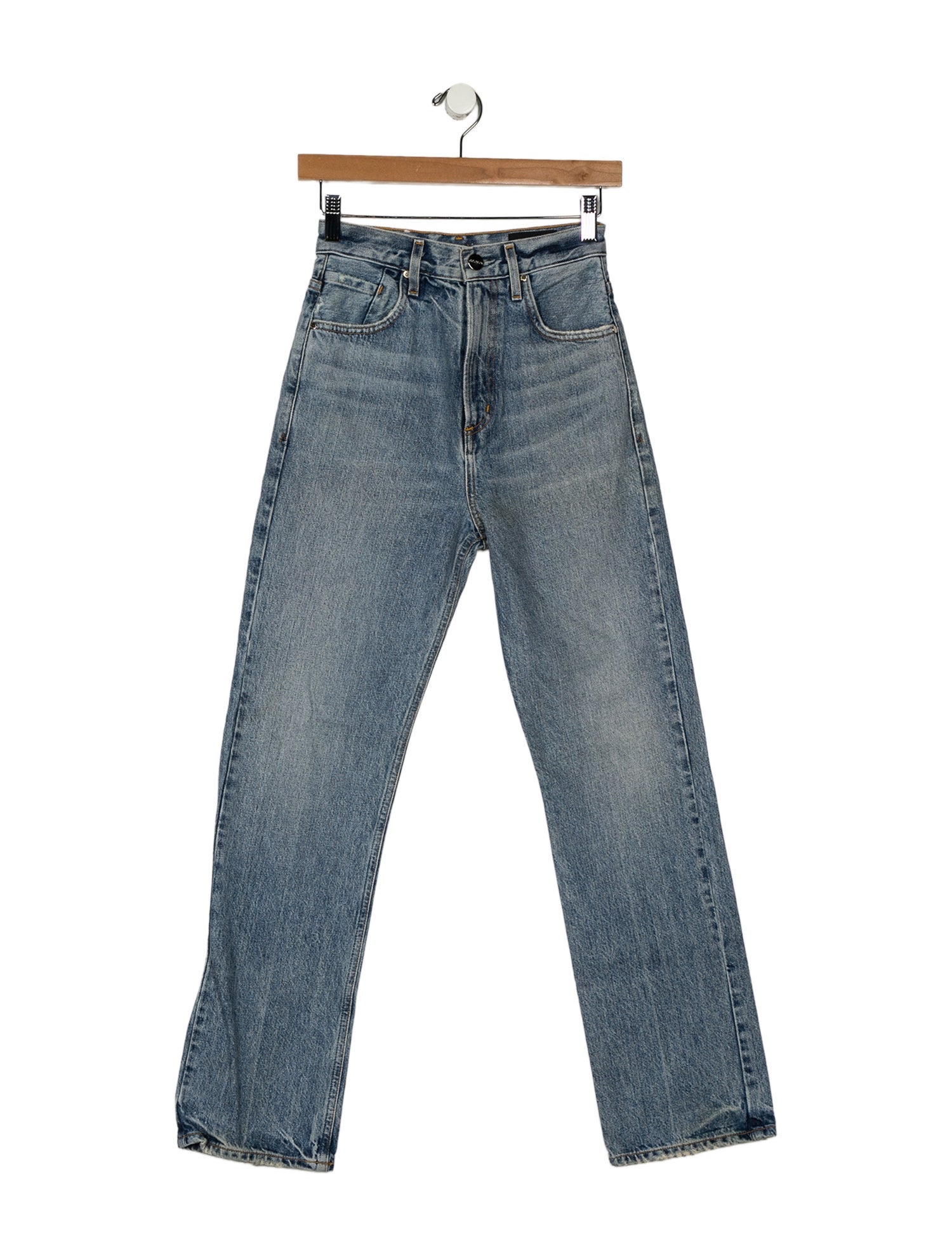 GoldSign High-Rise Straight Leg Jeans