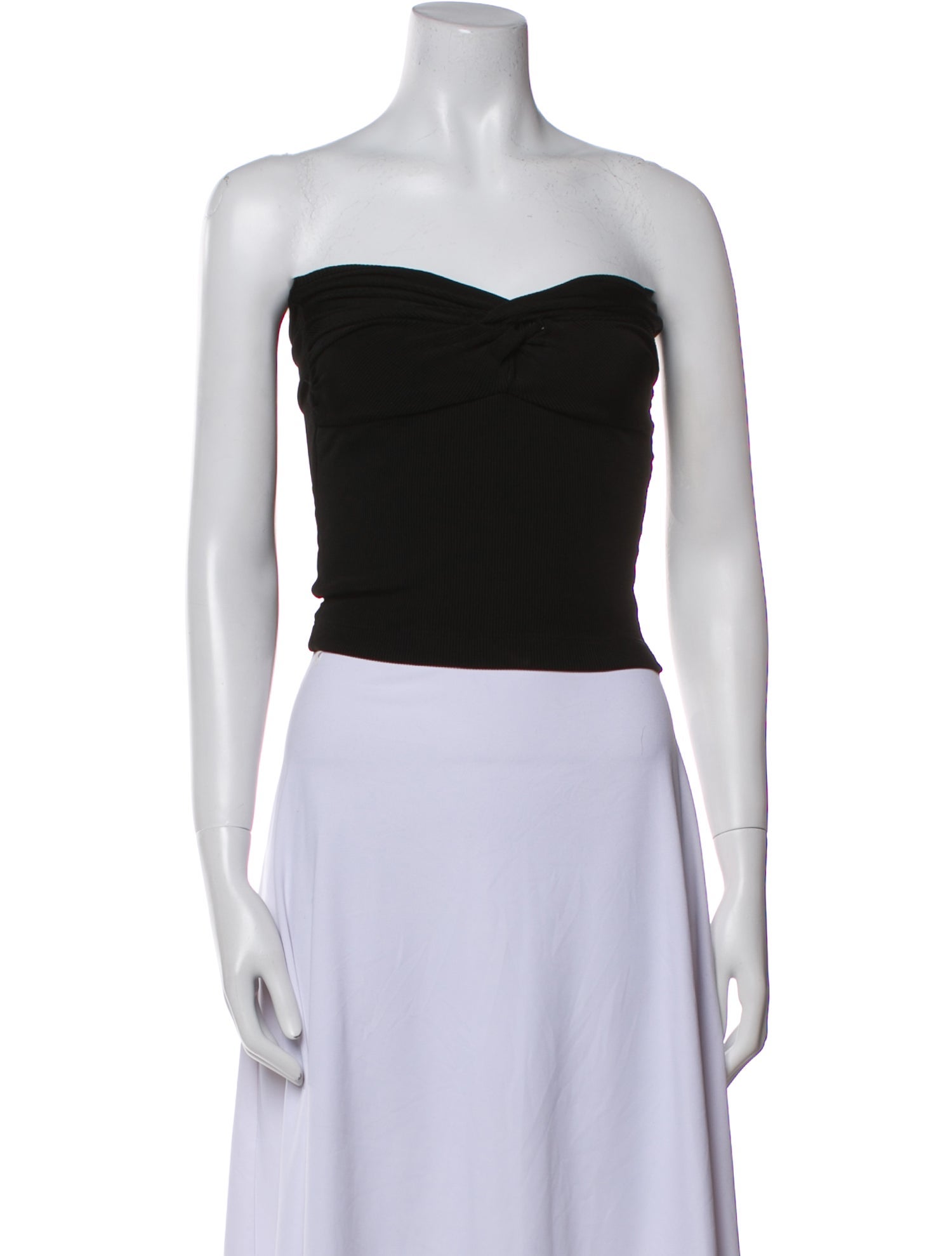 GoldSign Strapless Crop Top