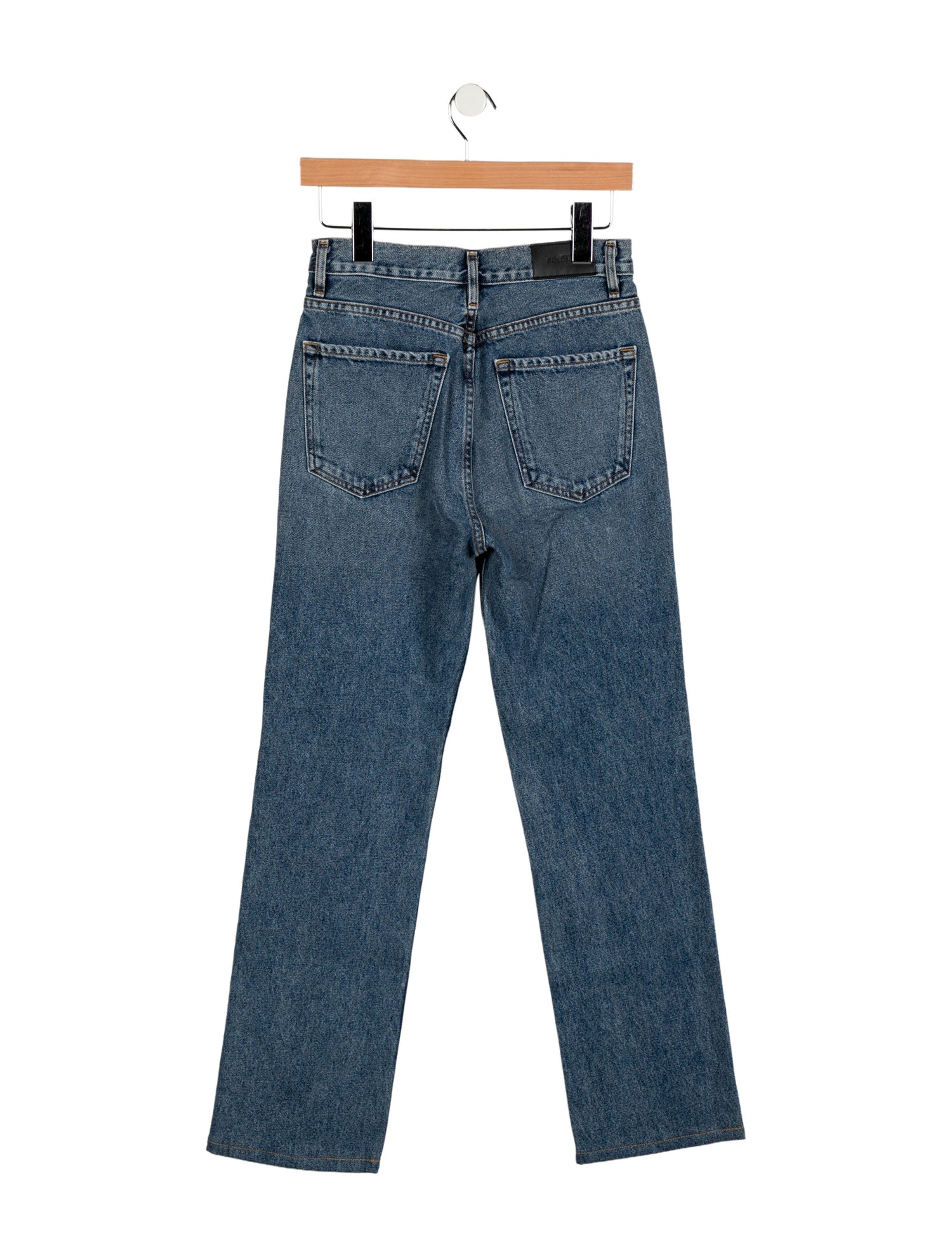 GoldSign High-Rise Straight Leg Jeans